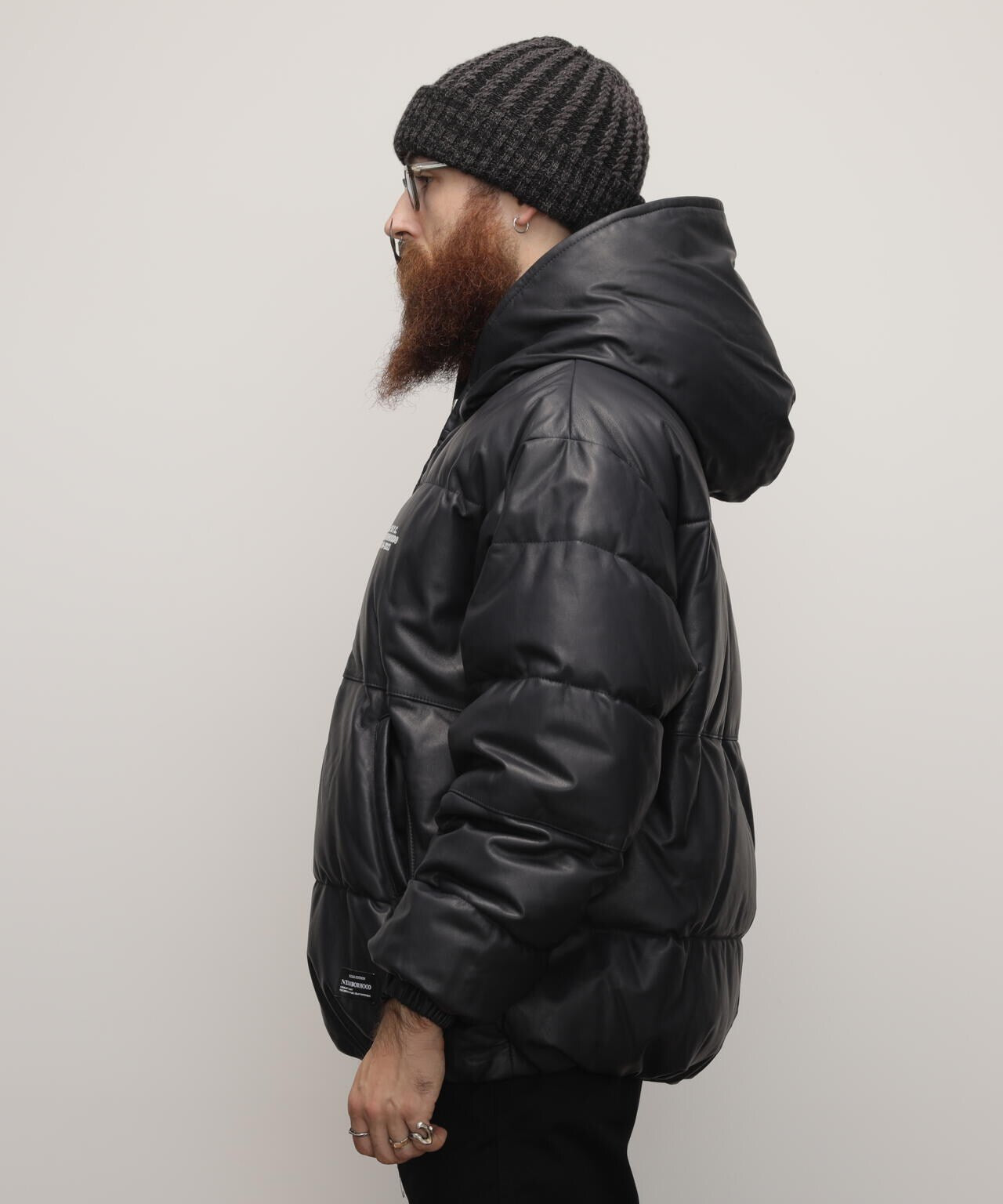 Schott NH/LEATHER HOODED JACKET