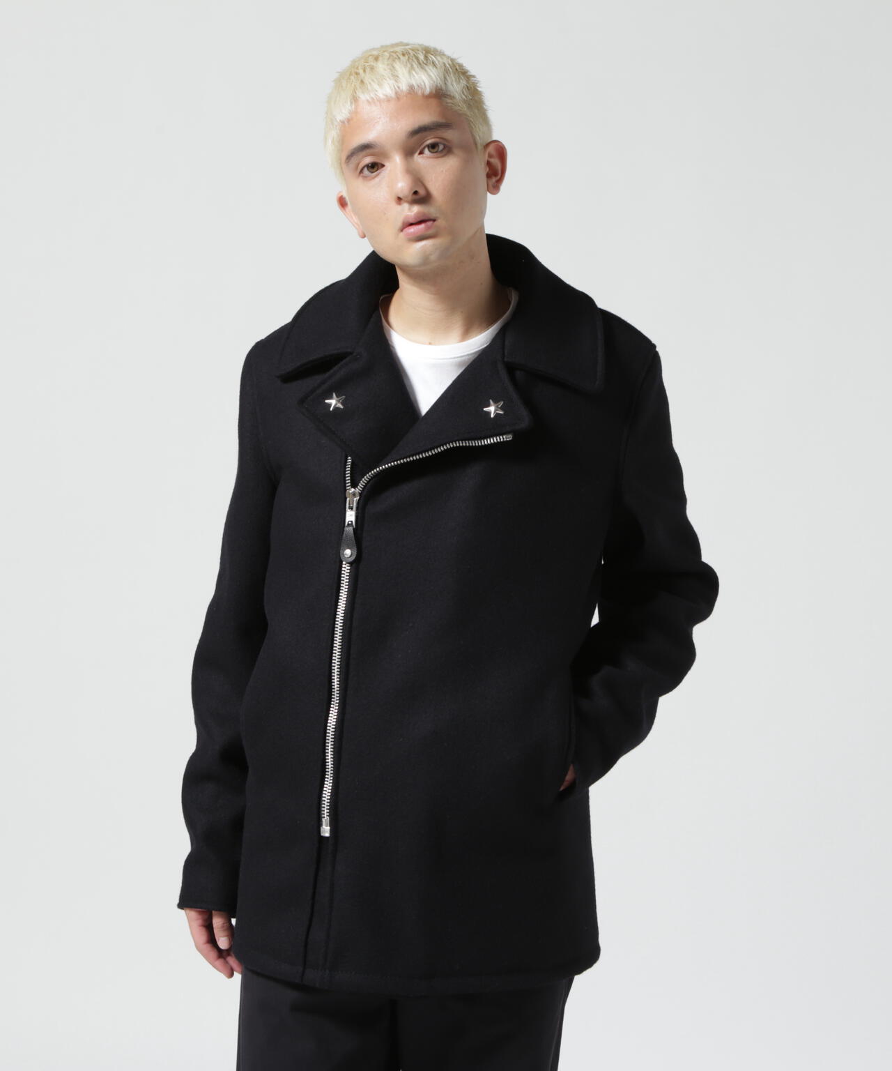 766US MELTON ZIP UP P-COAT/メルトン ジップアップ ピーコート