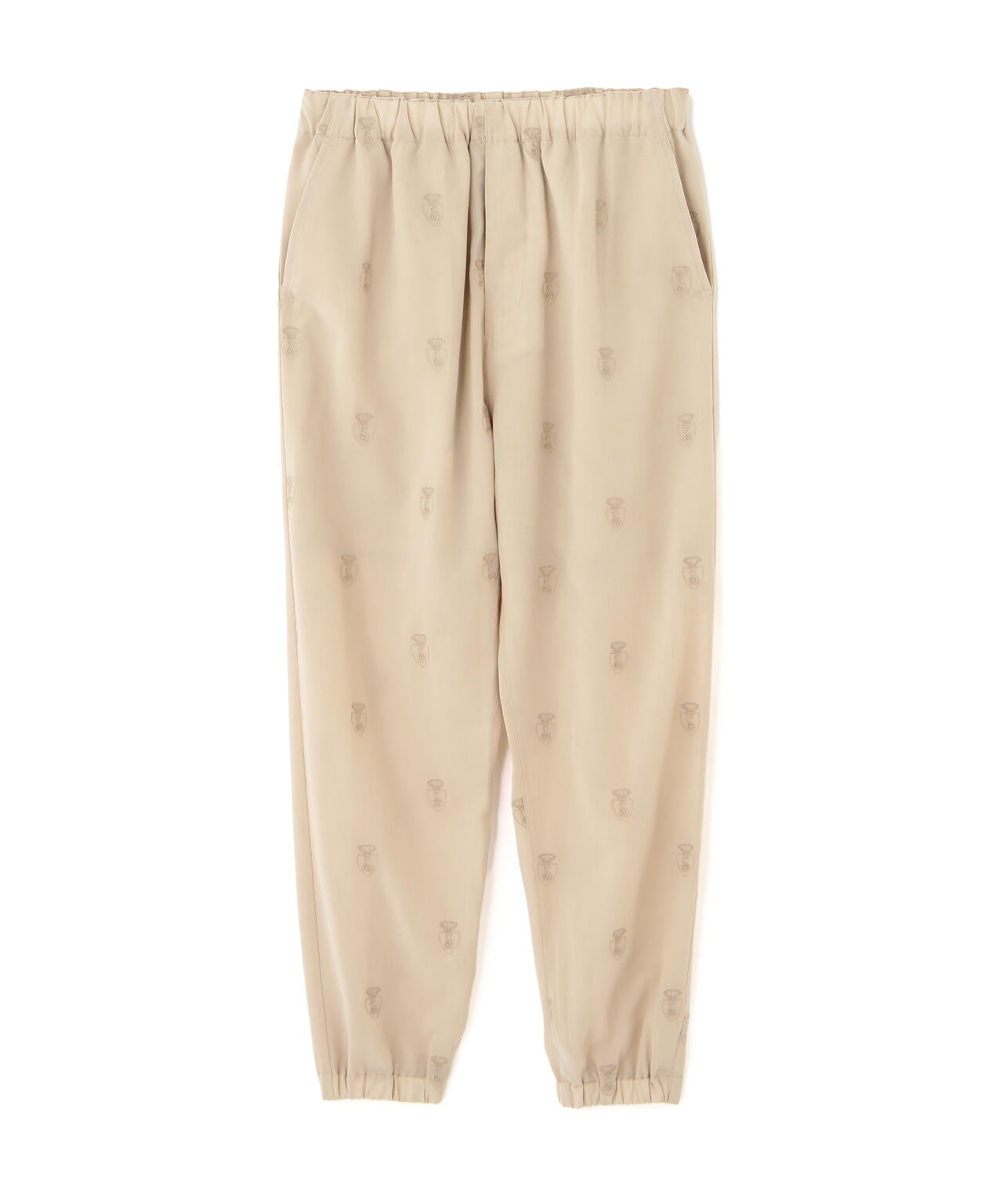 SLUB CHIFFON PANTS "FAMILY CREST"/スラブシフォン パンツ "ファミリークレスト"