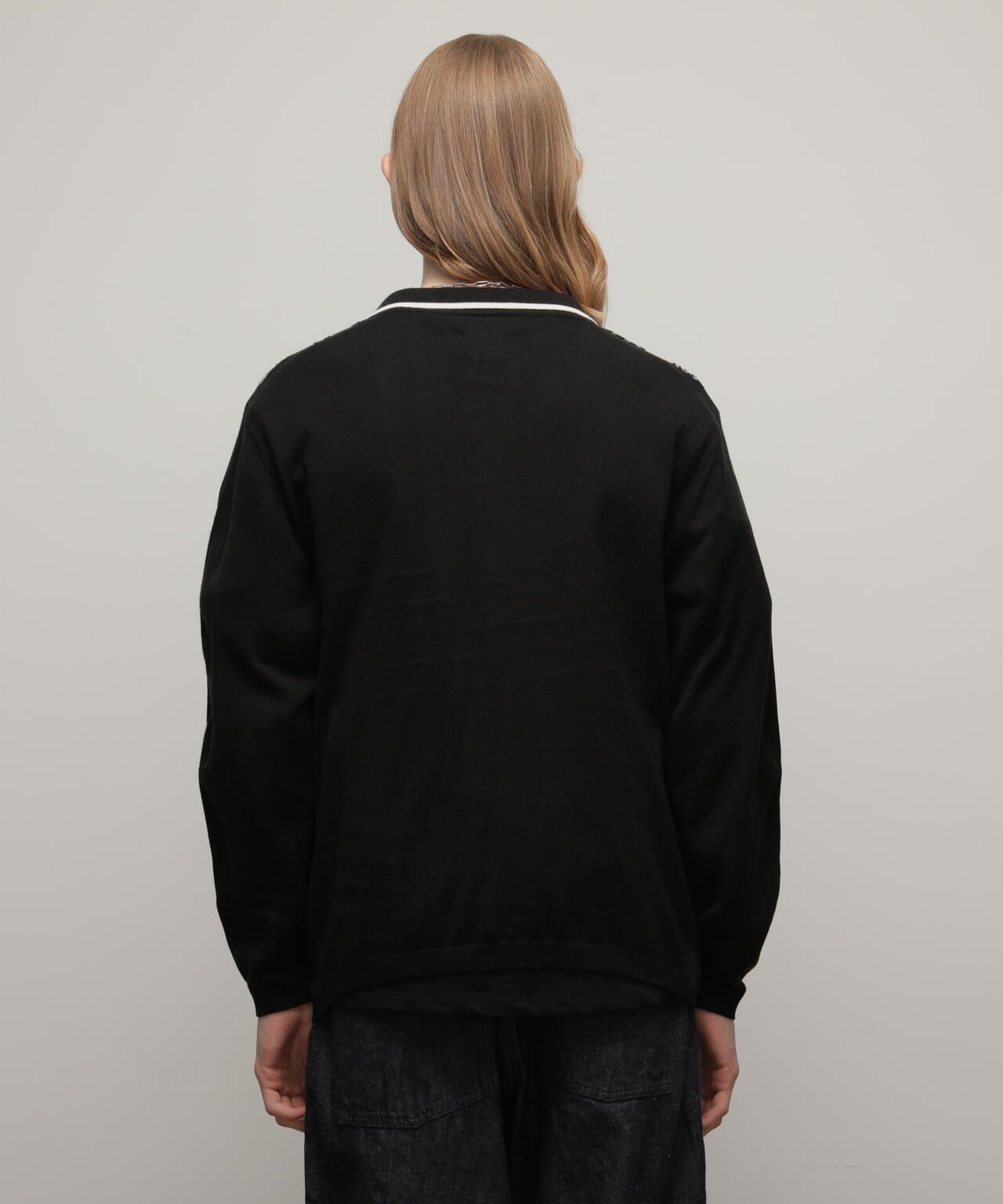 LS ZIP KNIT CARDIGAN/ジップ ニット カーディガン