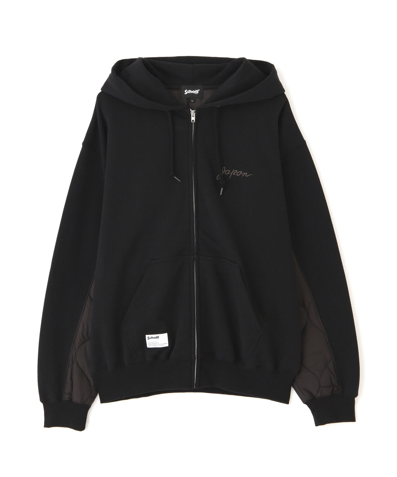 LADY WITH DRAGON QUILTED COMBI. ZIP HOOD/レディ ウィズ ドラゴン キルティング コンビ パーカー