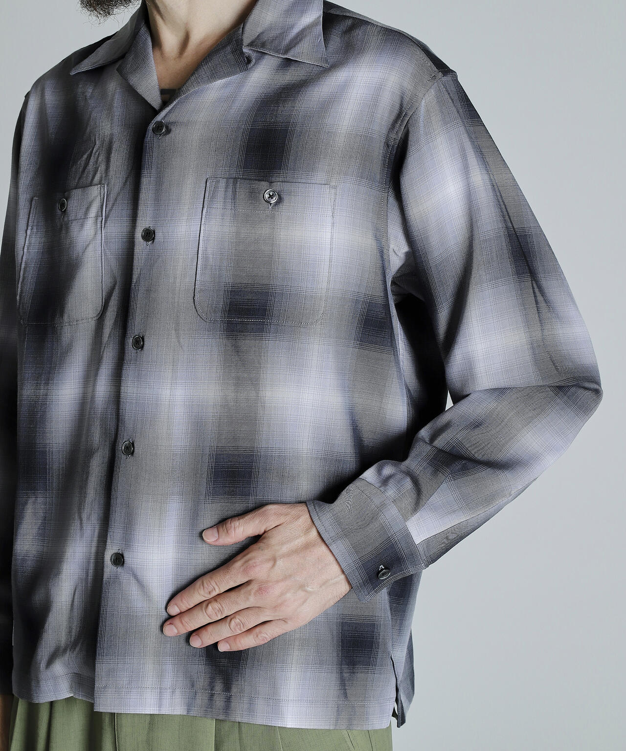 OMBRE LS SHIRT/オンブレ LSシャツ
