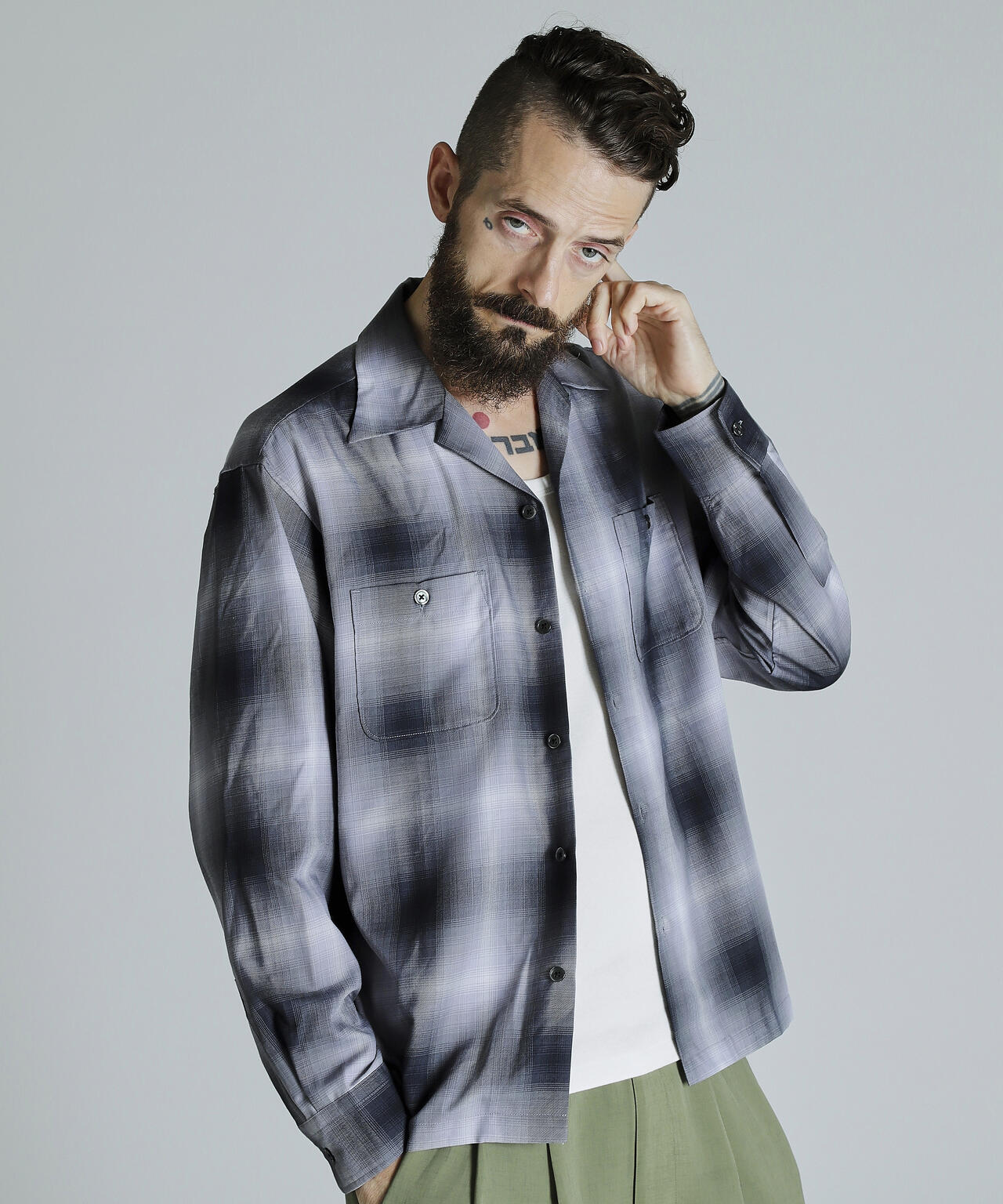 OMBRE LS SHIRT/オンブレ LSシャツ
