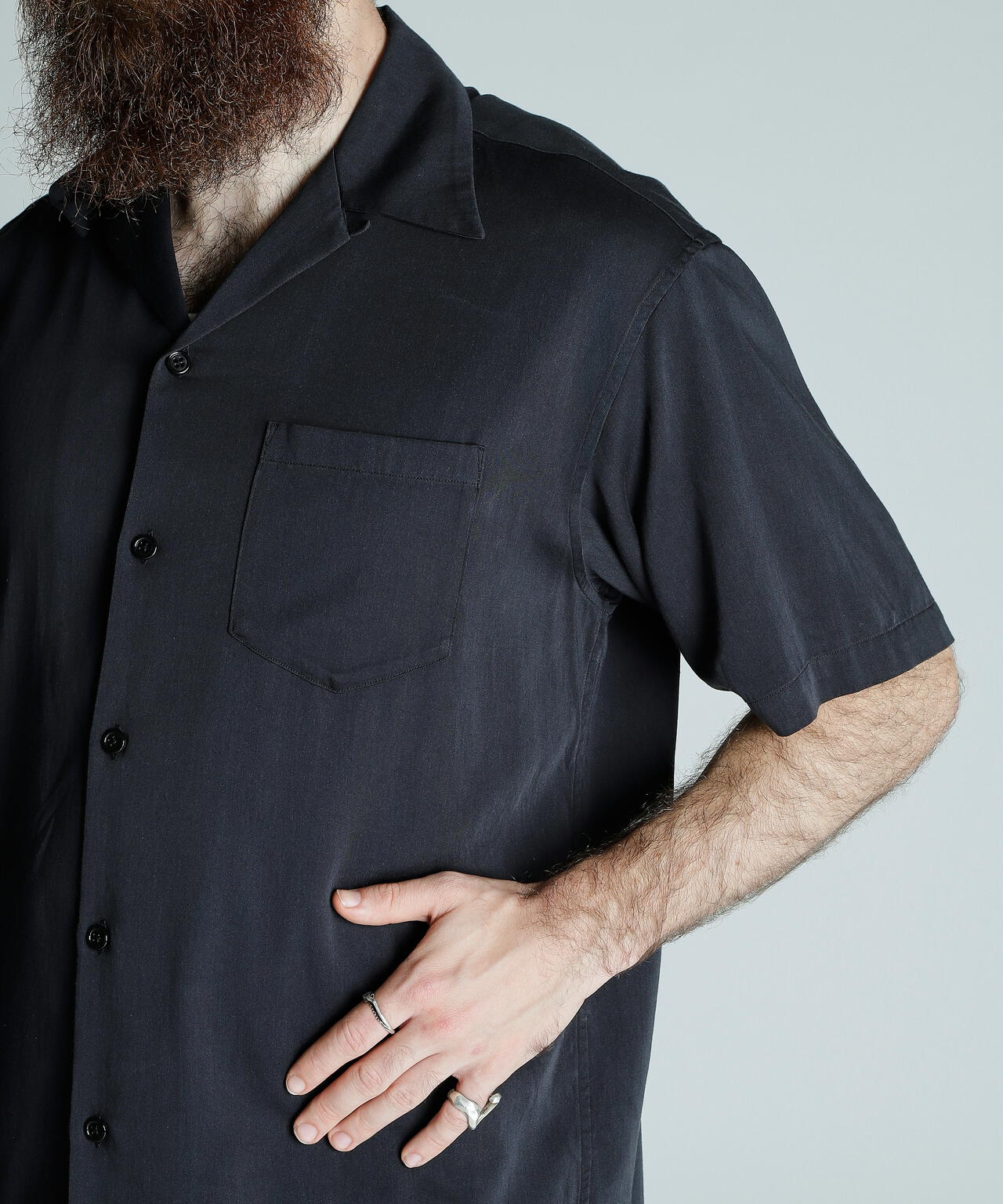 CR PLAIN SHIRT/コットン レーヨン プレーンシャツ