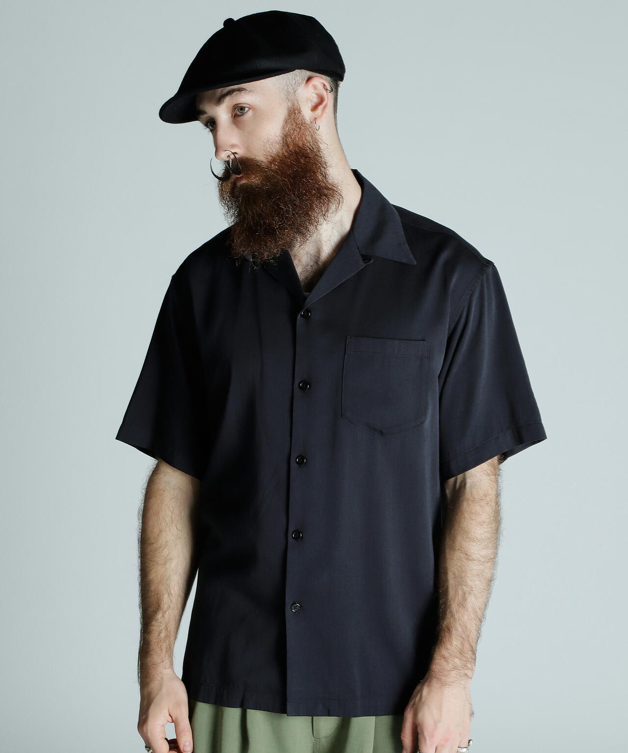 CR PLAIN SHIRT/コットン レーヨン プレーンシャツ