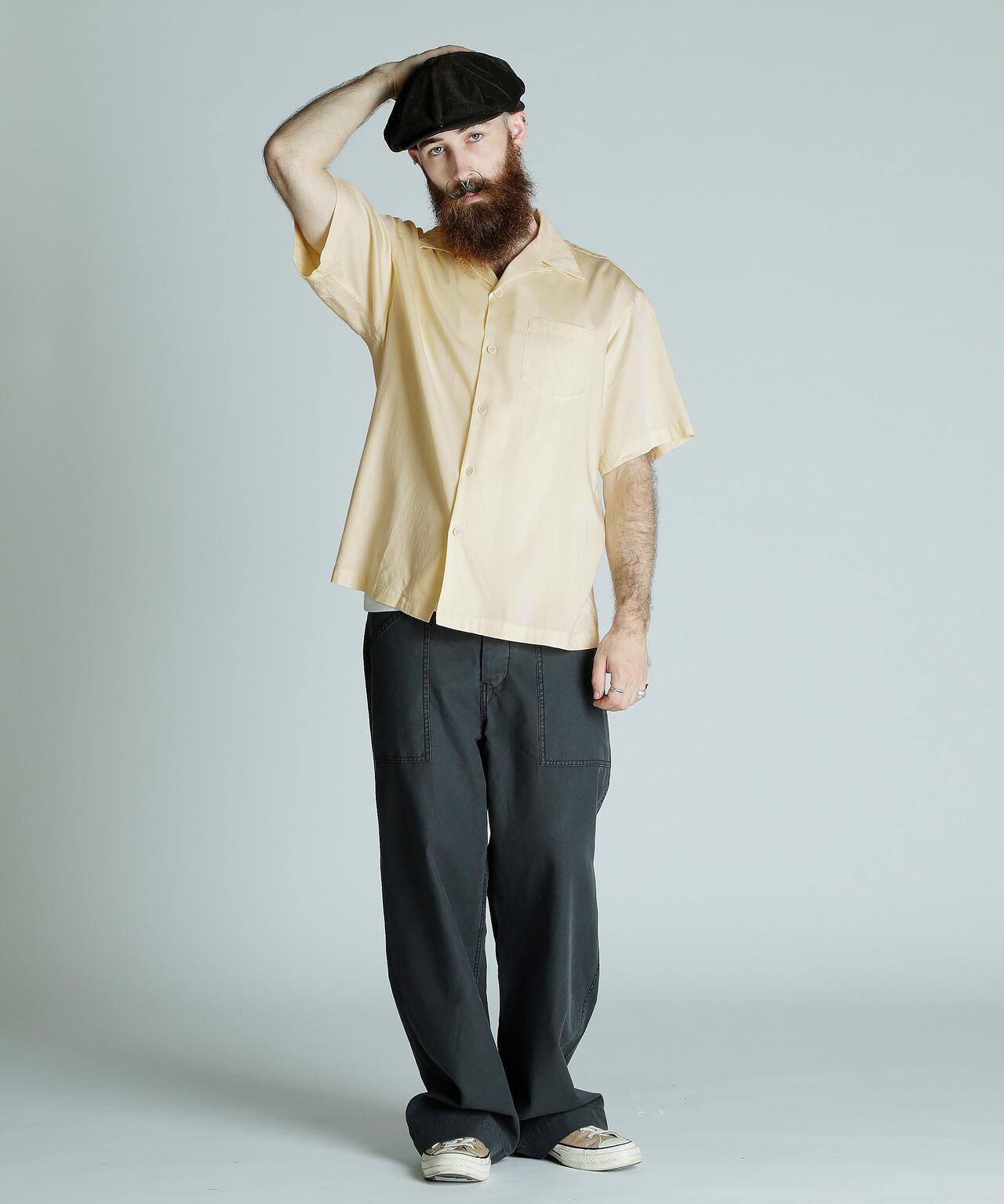 CR PLAIN SHIRT/コットン レーヨン プレーンシャツ