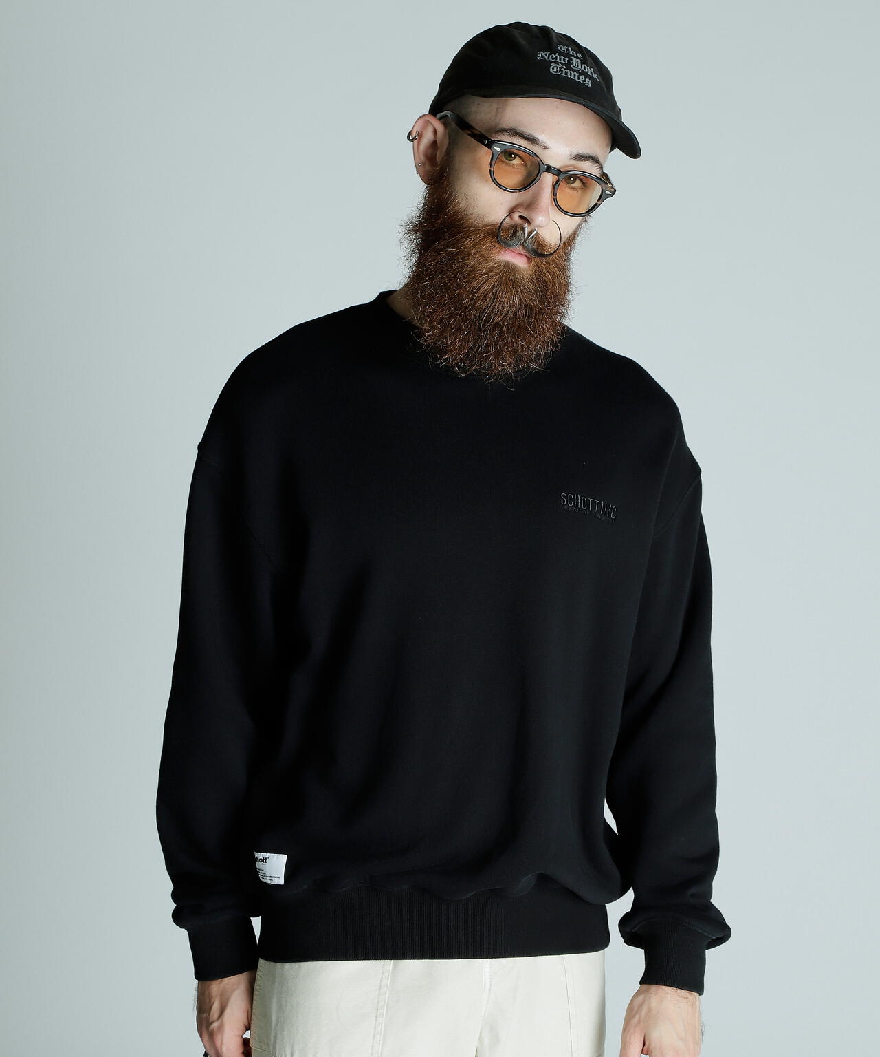 LEATHER ELBOW PATCH SWEAT/レザーエルボーパッチ スウェット