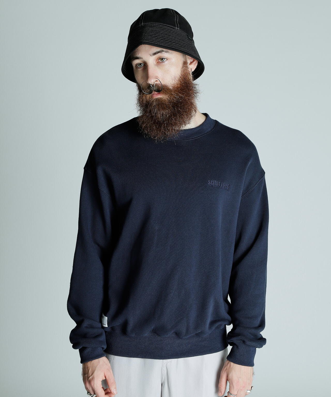 LEATHER ELBOW PATCH SWEAT/レザーエルボーパッチ スウェット