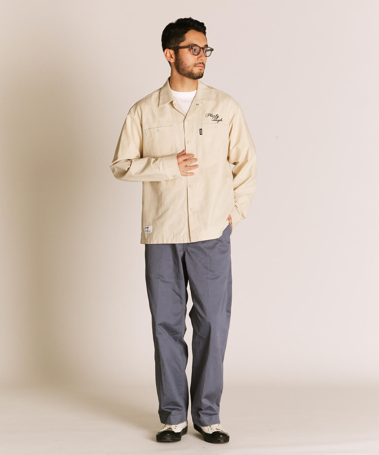 NC WORK SHIRT EMB./エヌシー 刺繍 ワークシャツ