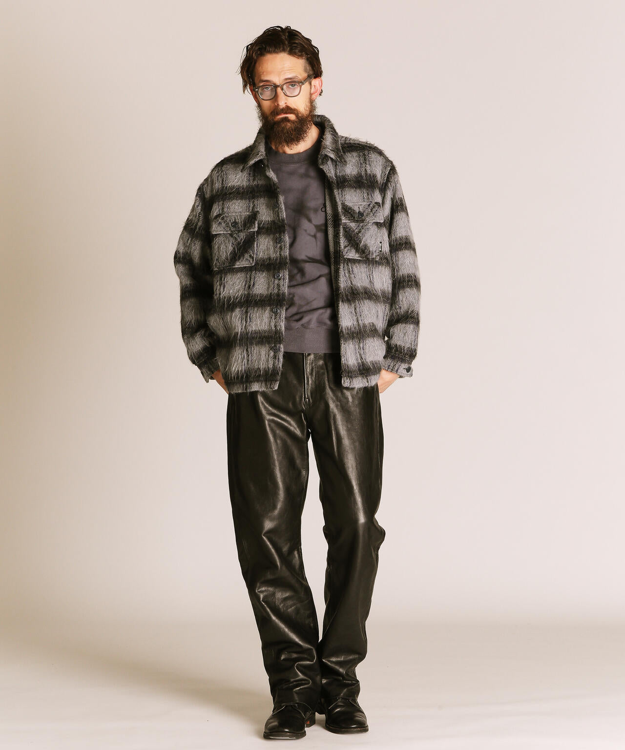 SHAGGY PLAID SHIRT/シャギー プレイドシャツ