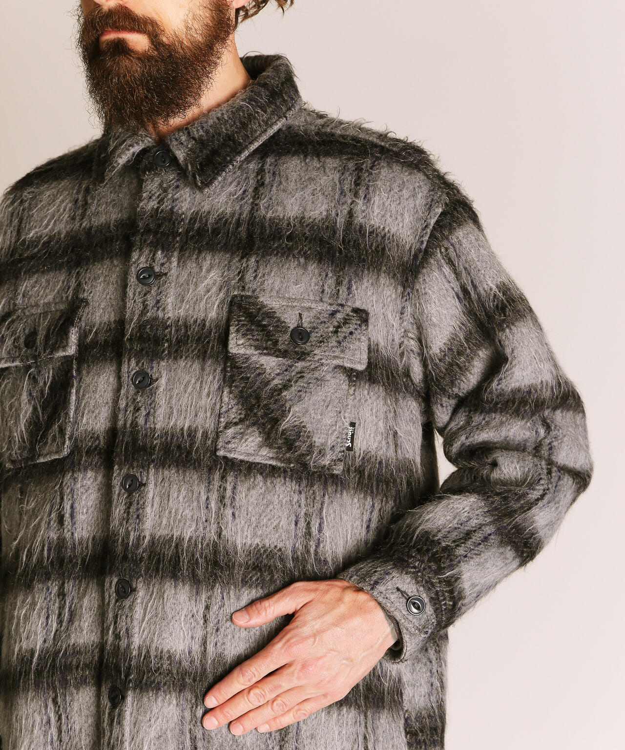 SHAGGY PLAID SHIRT/シャギー プレイドシャツ