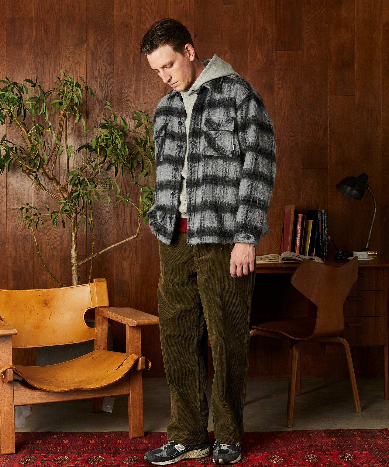 SHAGGY PLAID SHIRT/シャギー プレイドシャツ
