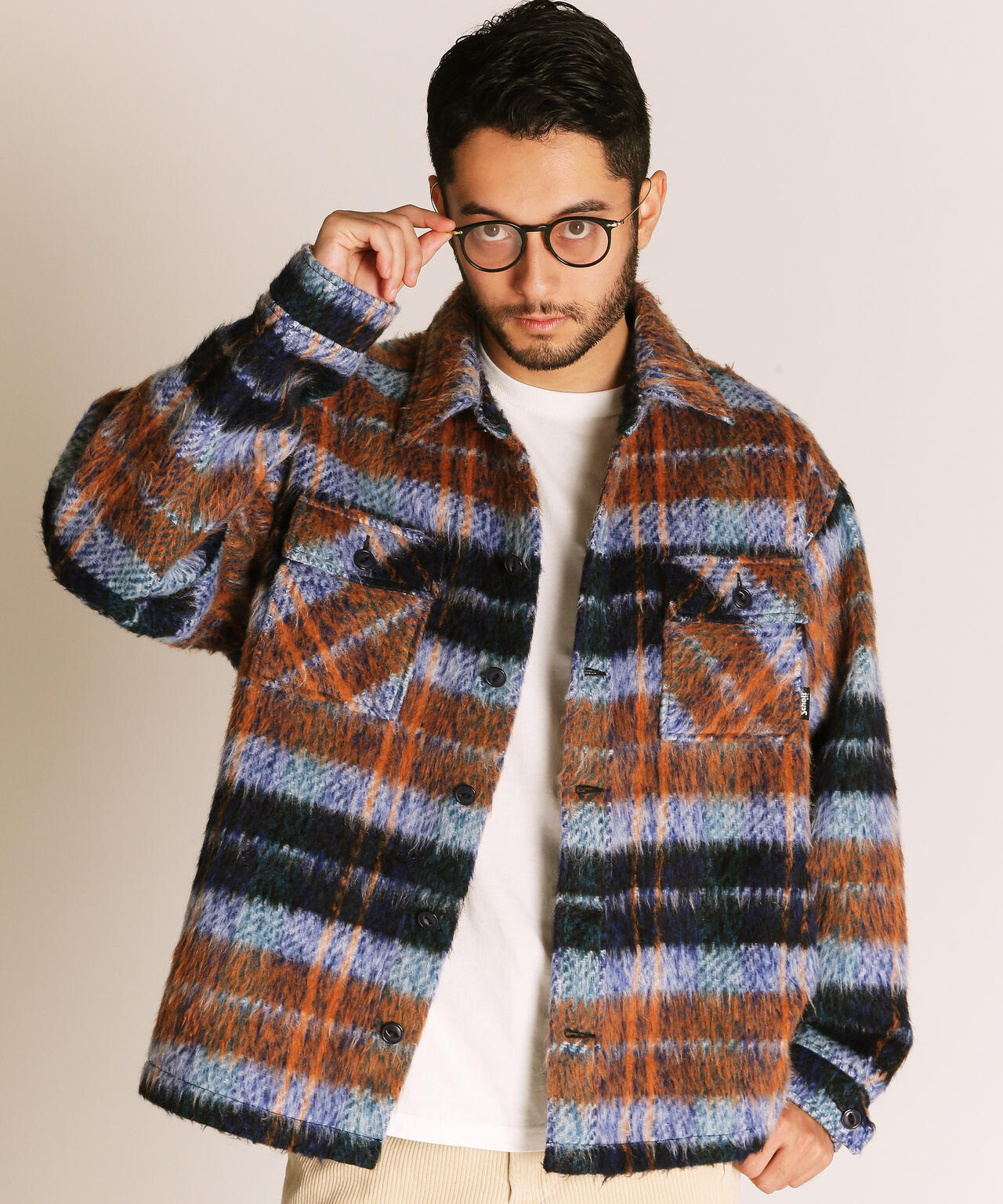 SHAGGY PLAID SHIRT/シャギー プレイドシャツ