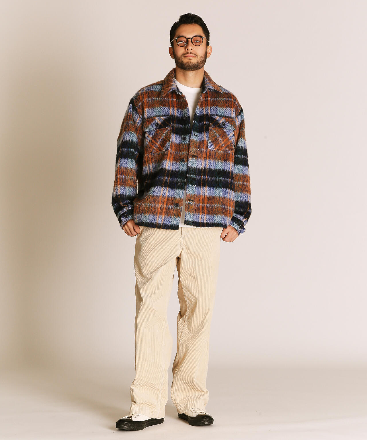 SHAGGY PLAID SHIRT/シャギー プレイドシャツ