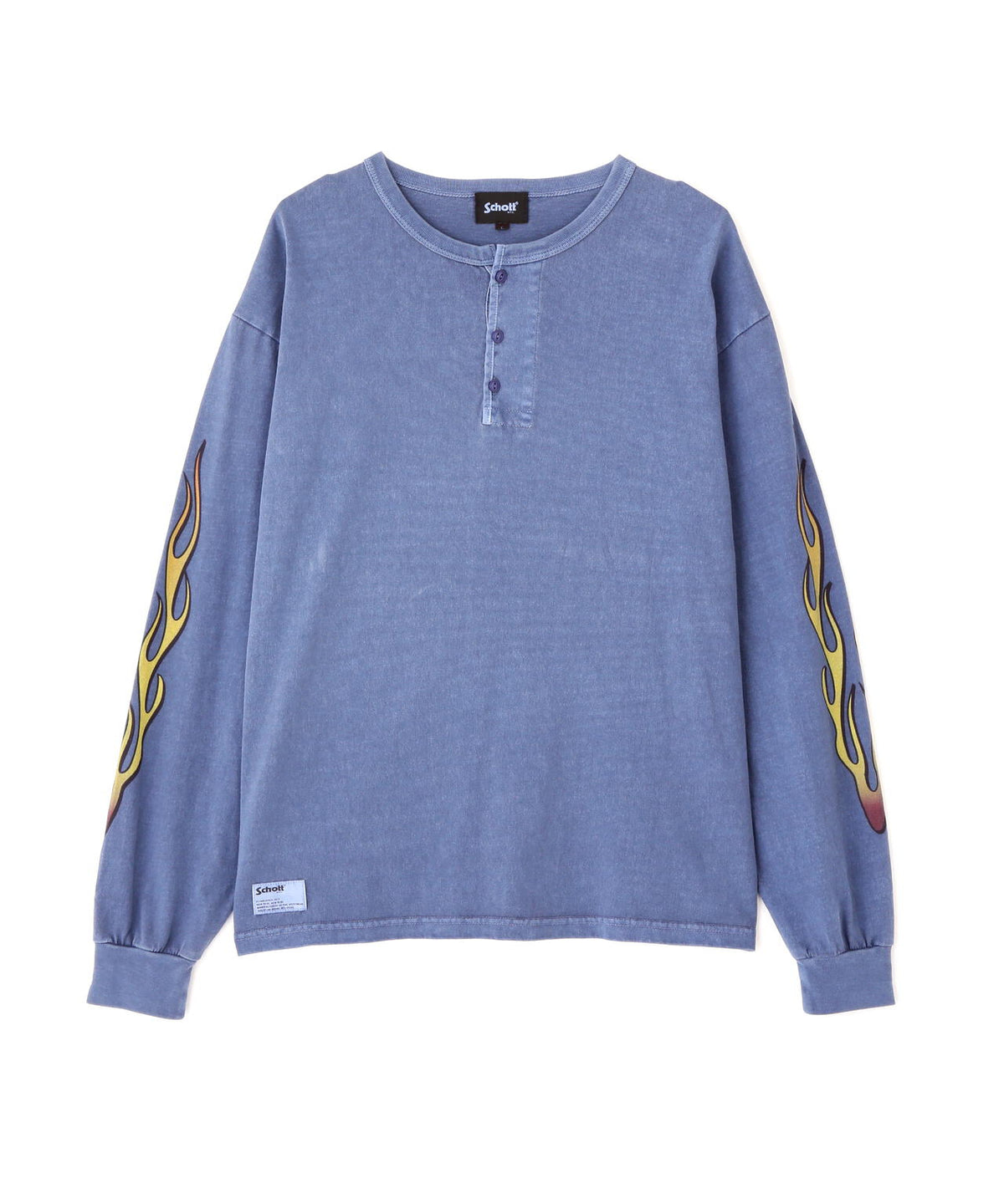 FIRE PTTERN HENLEY  LS T-SHIRT/ファイアーパターン ヘンリー LS Tシャツ
