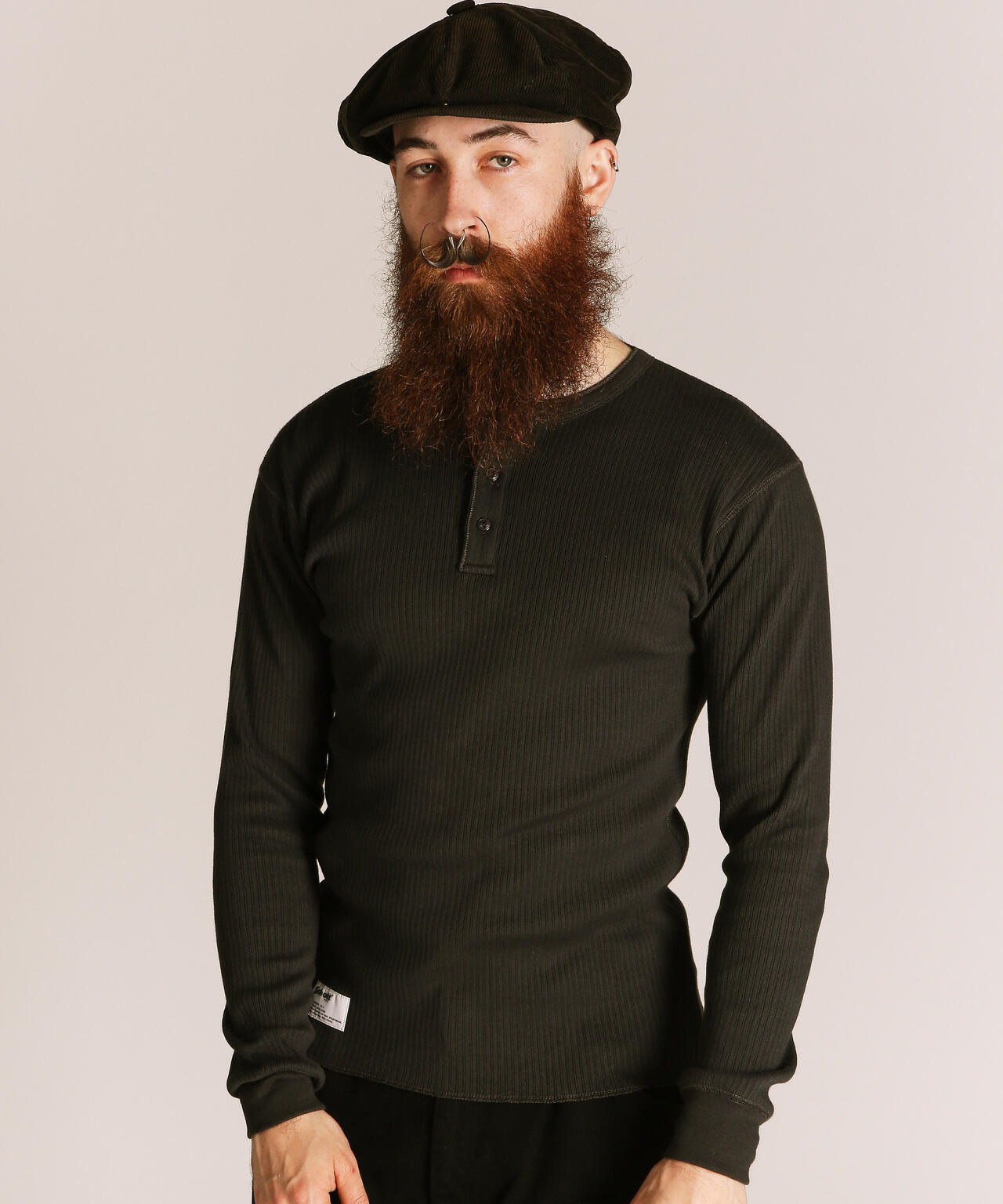 ARMY RIB HENLEY LS T-SHIRT/アーミリブヘンリーLS Tシャツ