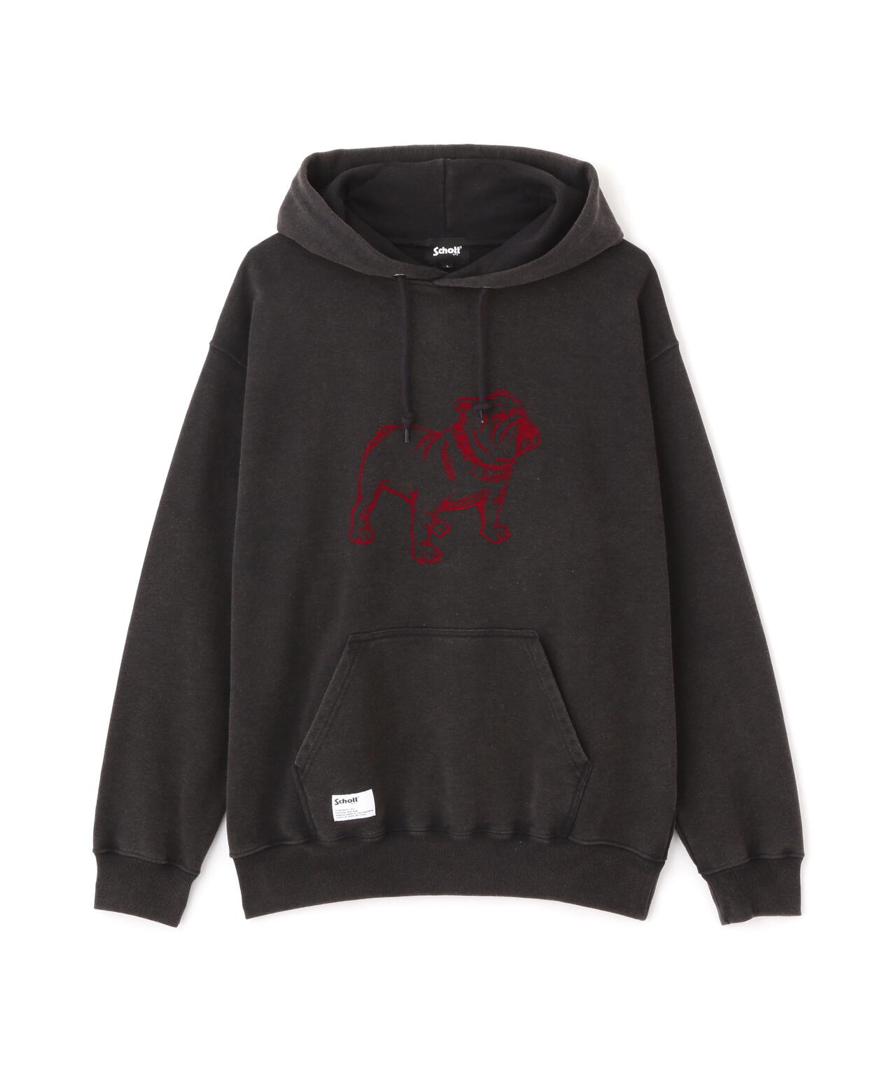 FLOCKY BULLDOG HOODED SWEAT/フロッキーブル パーカー