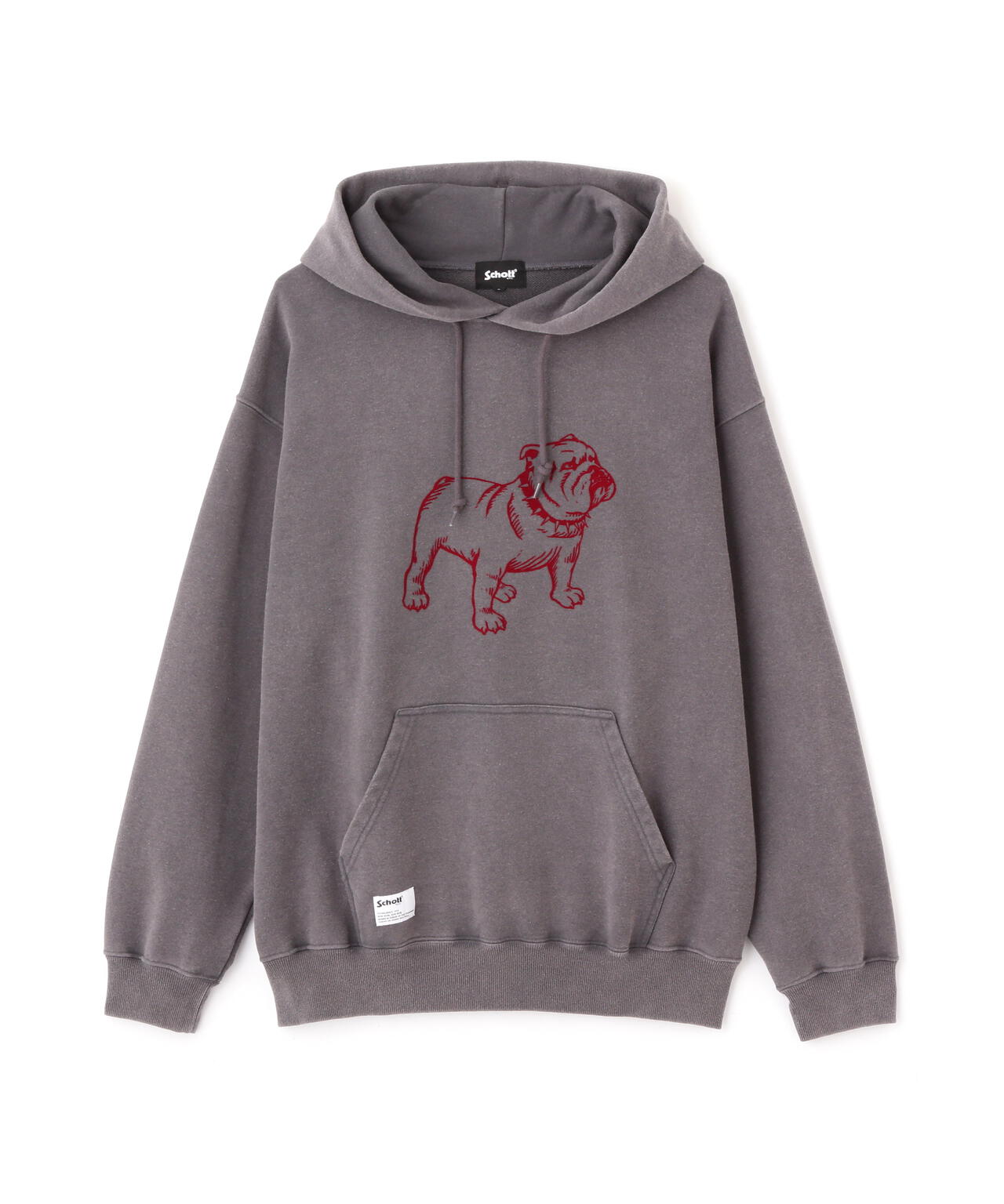 FLOCKY BULLDOG HOODED SWEAT/フロッキーブル パーカー