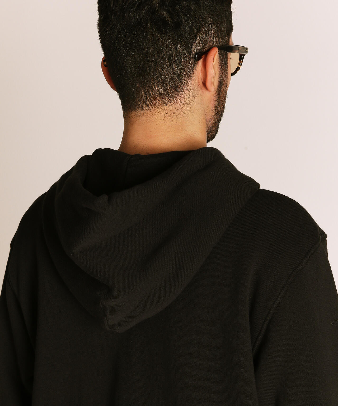 LEATHER ELBOW PATCH ZIP HOODED SWEAT/レザー エルボーパッチ ジップパーカー