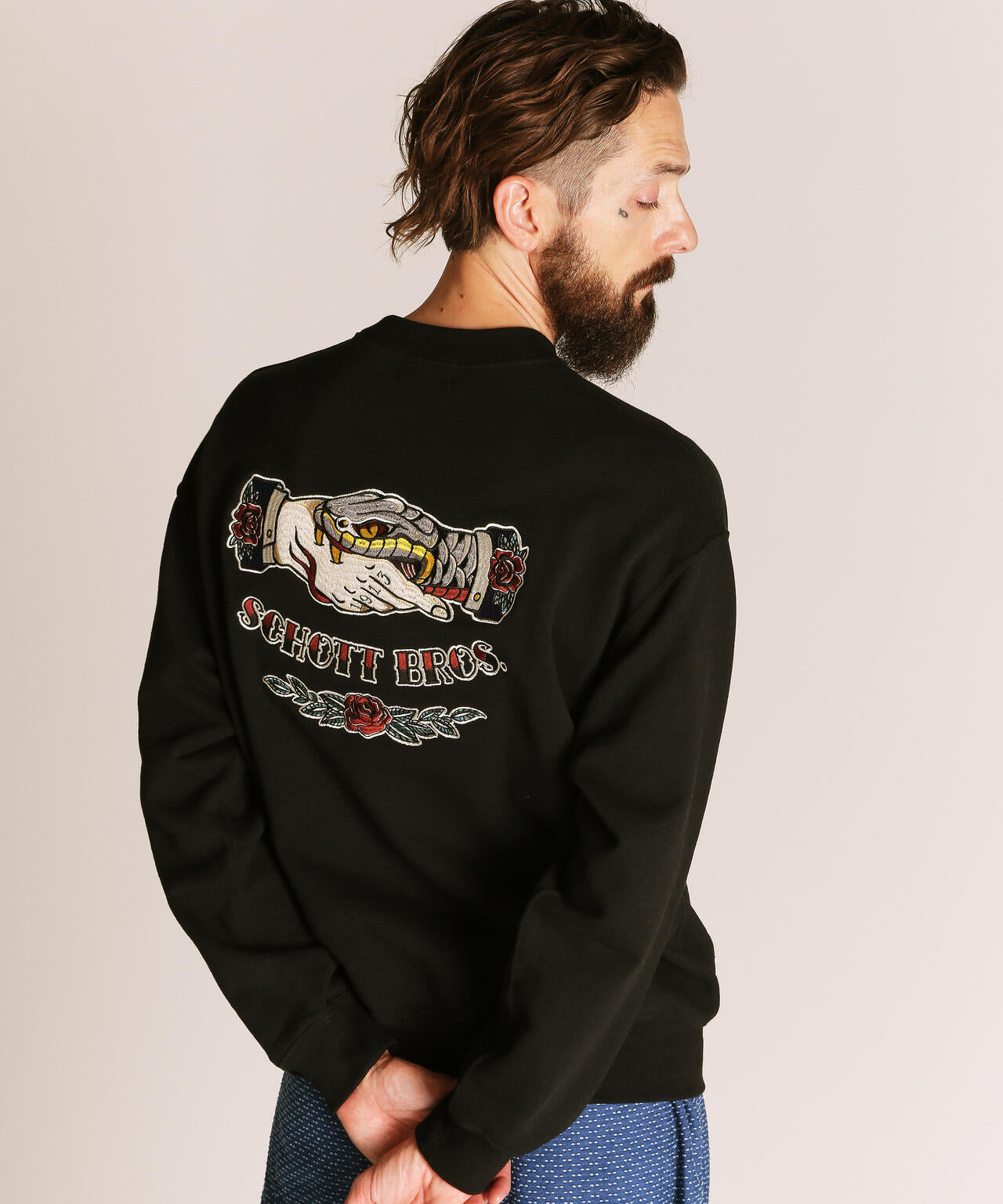 SHAKE HAND SNAKE CREW SWEAT/シェイクハンドスネーク クルースウェット