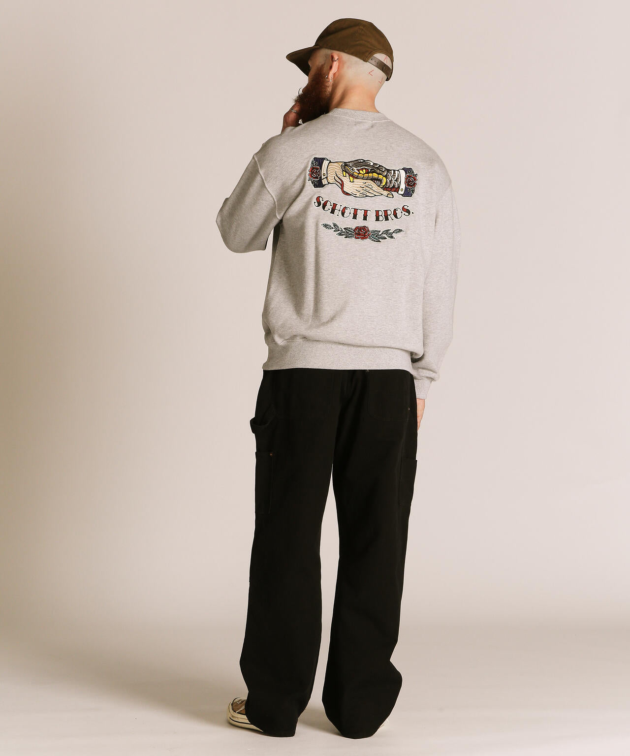 SHAKE HAND SNAKE CREW SWEAT/シェイクハンドスネーク クルースウェット