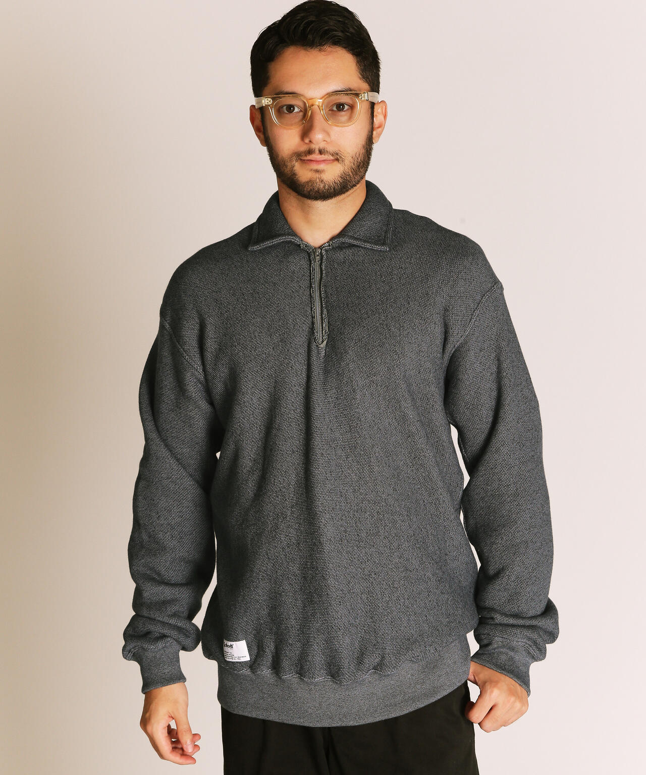 SALT AND PEPPER HALF ZIP SWEAT/ソルト アンド ペッパー ハーフジップスウェット