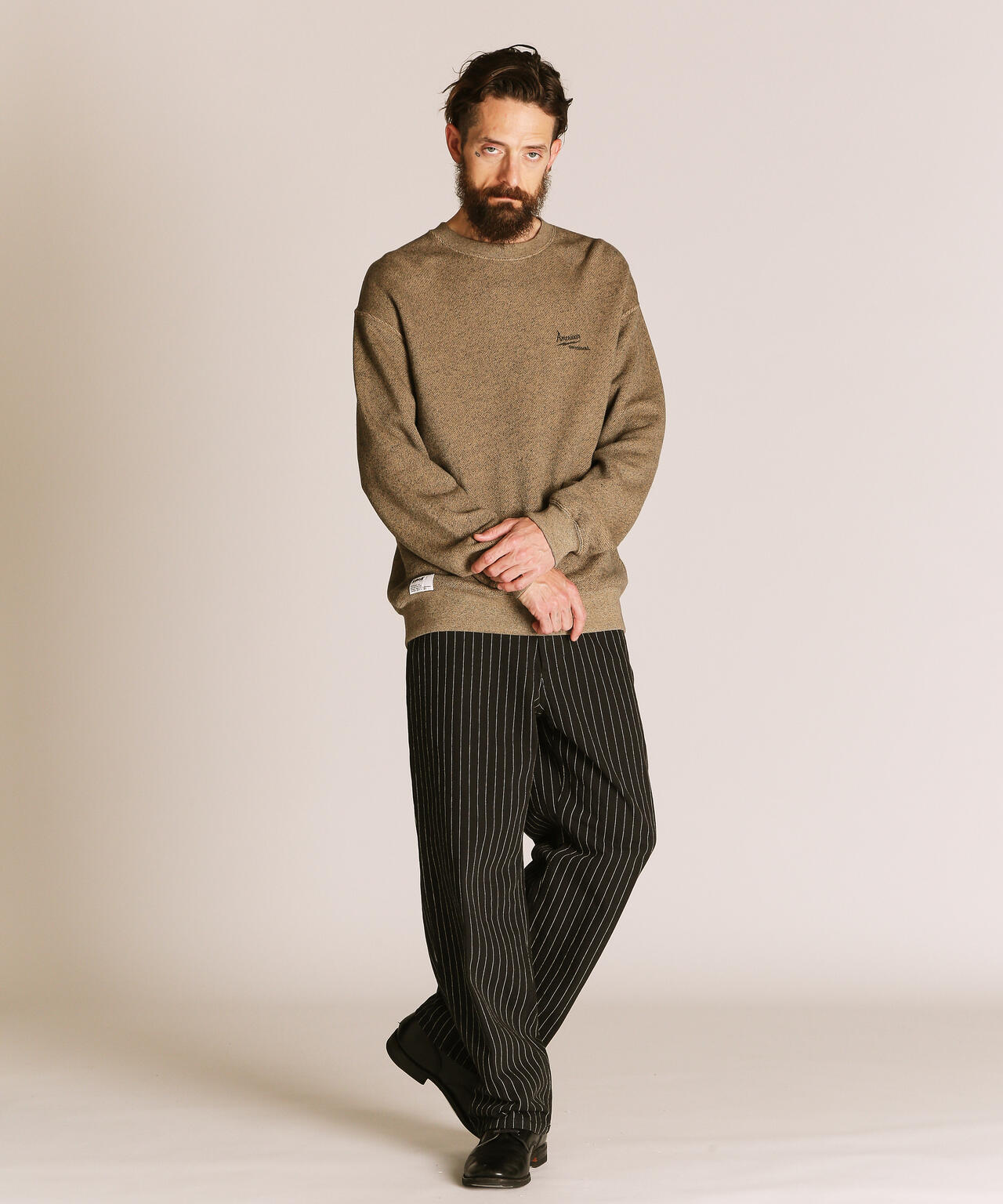 SALT AND PEPPER CREW SWEAT AMERICAN ORIGINAL