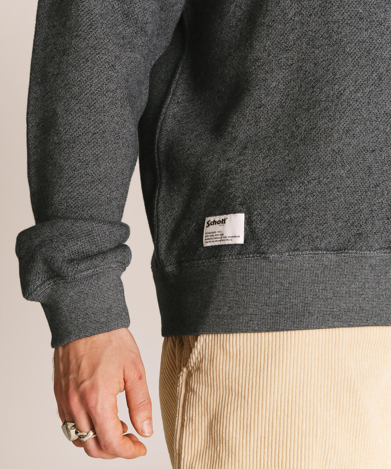 SALT AND PEPPER CREW SWEAT AMERICAN ORIGINAL