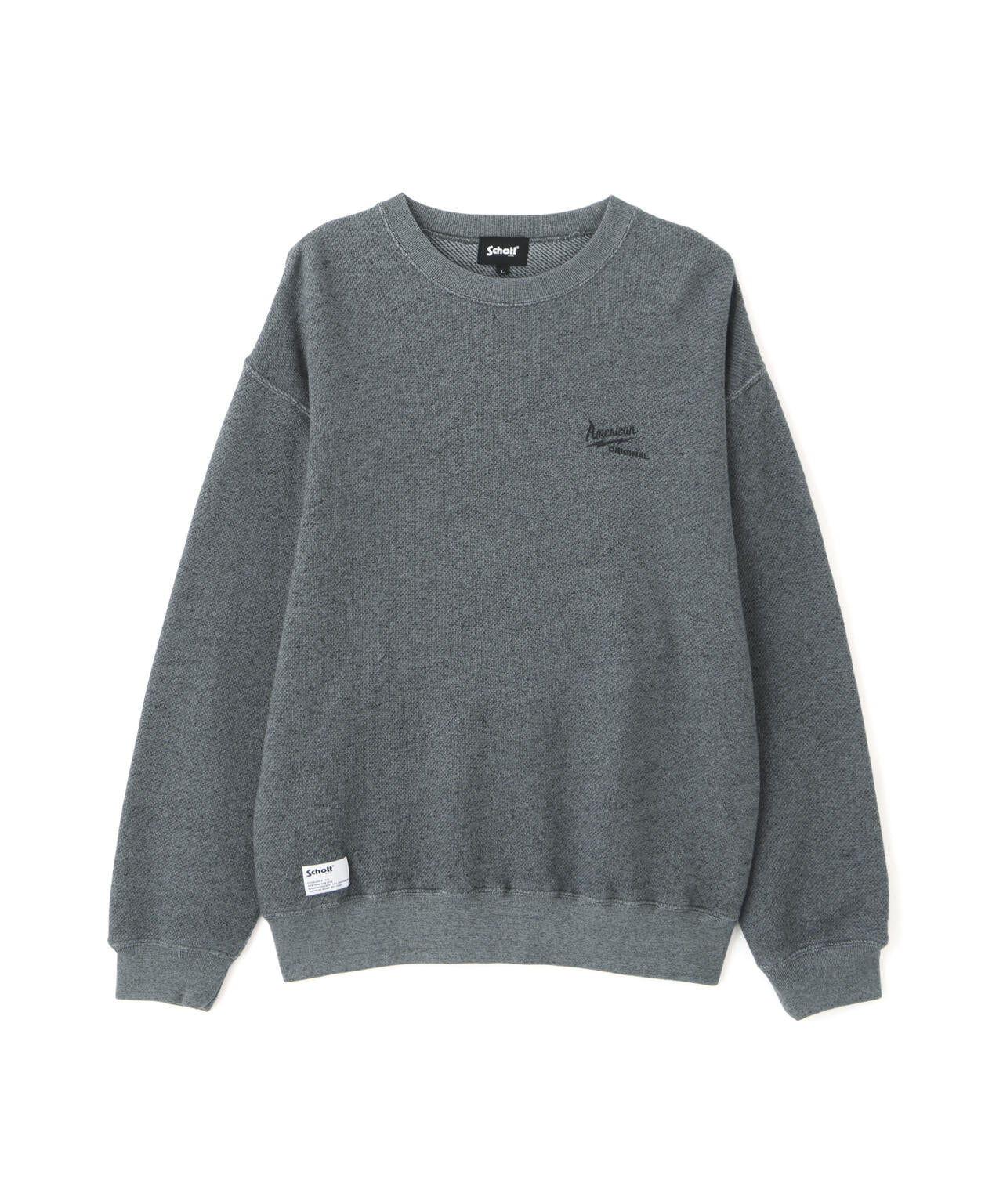 SALT AND PEPPER CREW SWEAT AMERICAN ORIGINAL