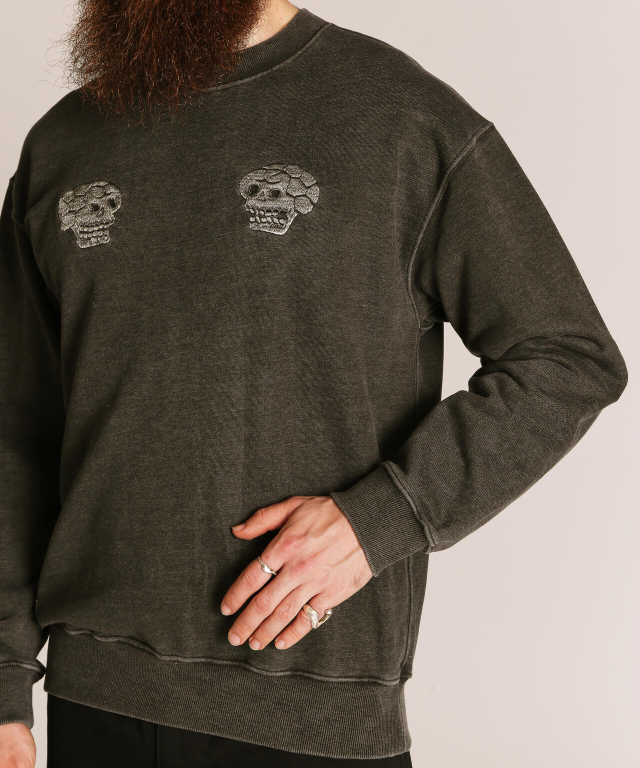 PIGMENT SKULL AND SNAKE CREW SWEAT/ピグメントスカル アンド スネーククルースウェット
