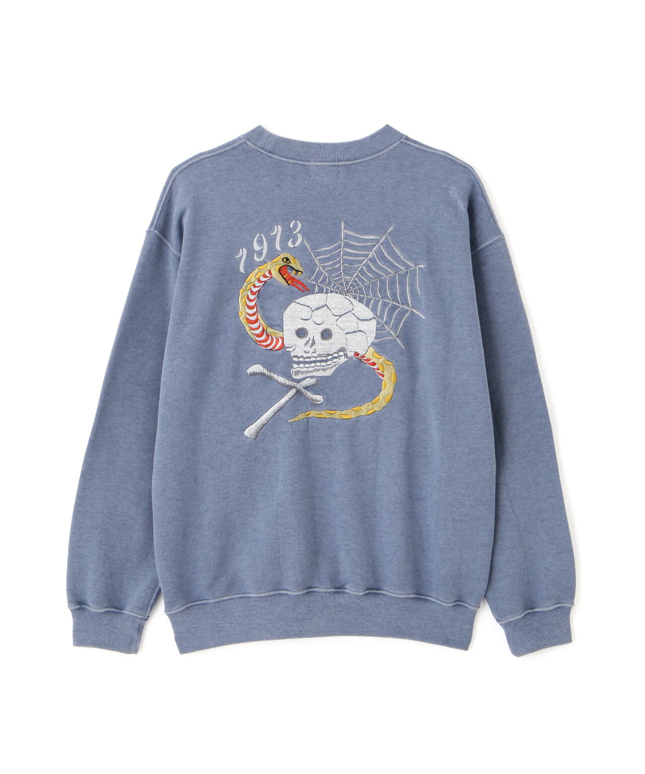 PIGMENT SKULL AND SNAKE CREW SWEAT/ピグメントスカル アンド スネーククルースウェット