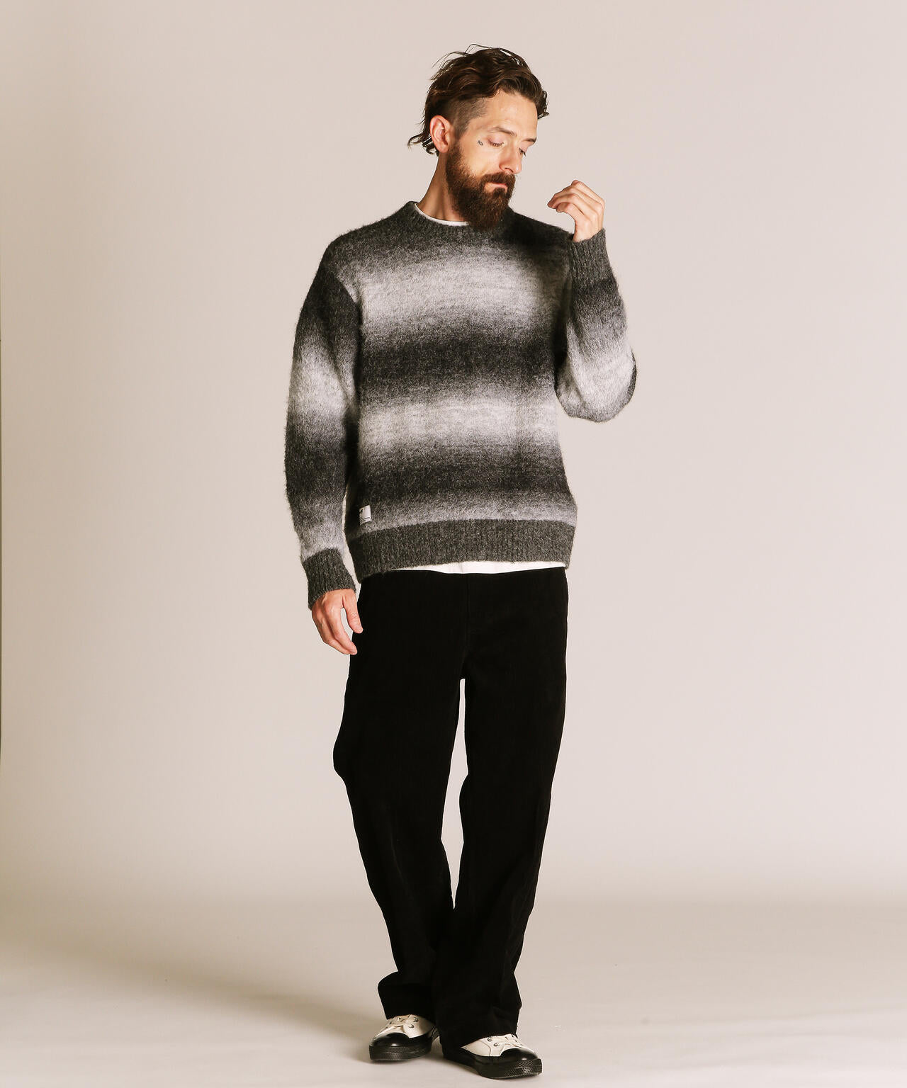 GRADATION CREW KNIT/グラデーション クルーニット