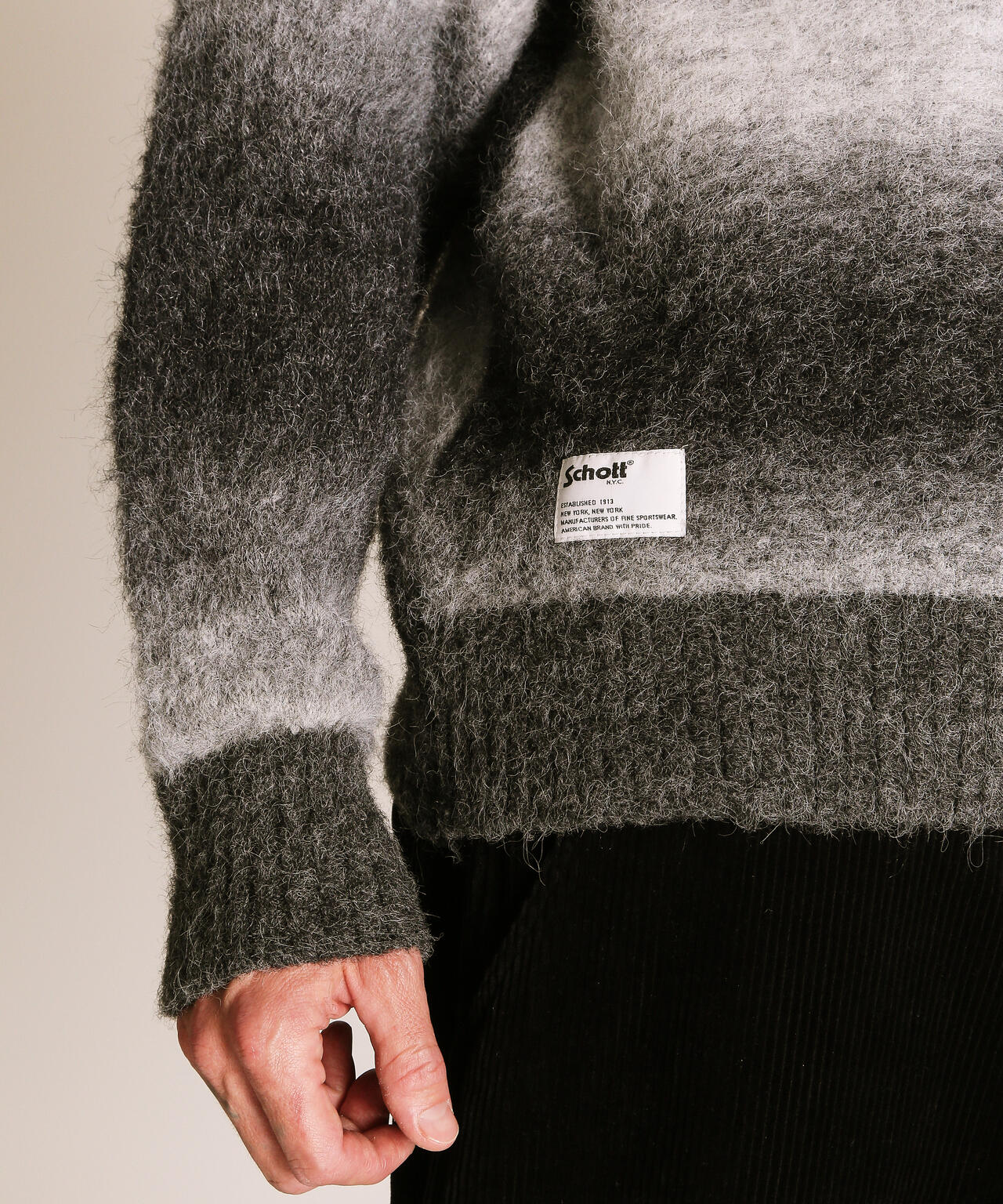 GRADATION CREW KNIT/グラデーション クルーニット