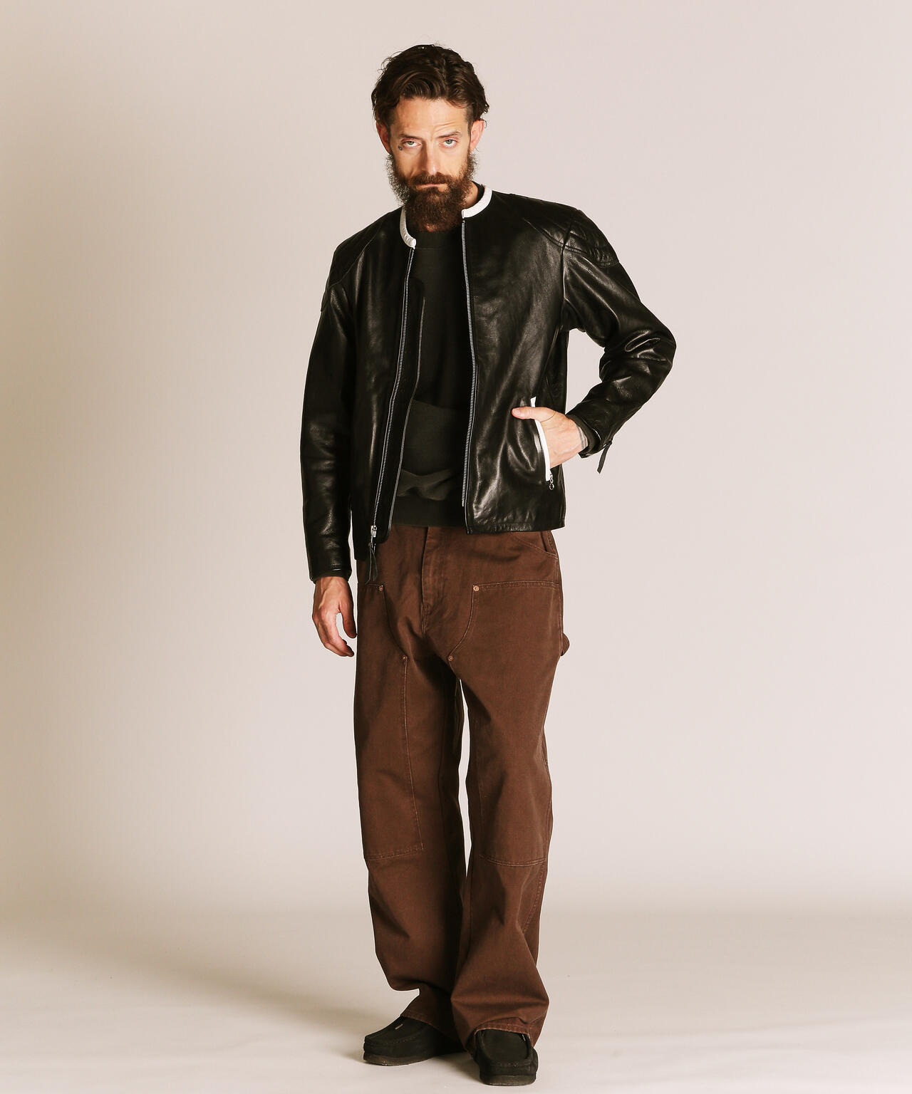 NOCOLLAR RACING JACKET/ノーカラーレーシングジャケット