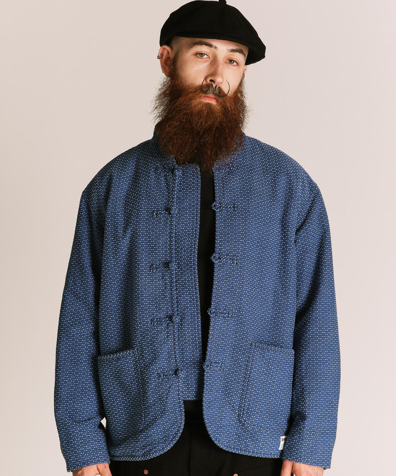 SASHIKO CHINA JACKET/刺子 チャイナ ジャケット