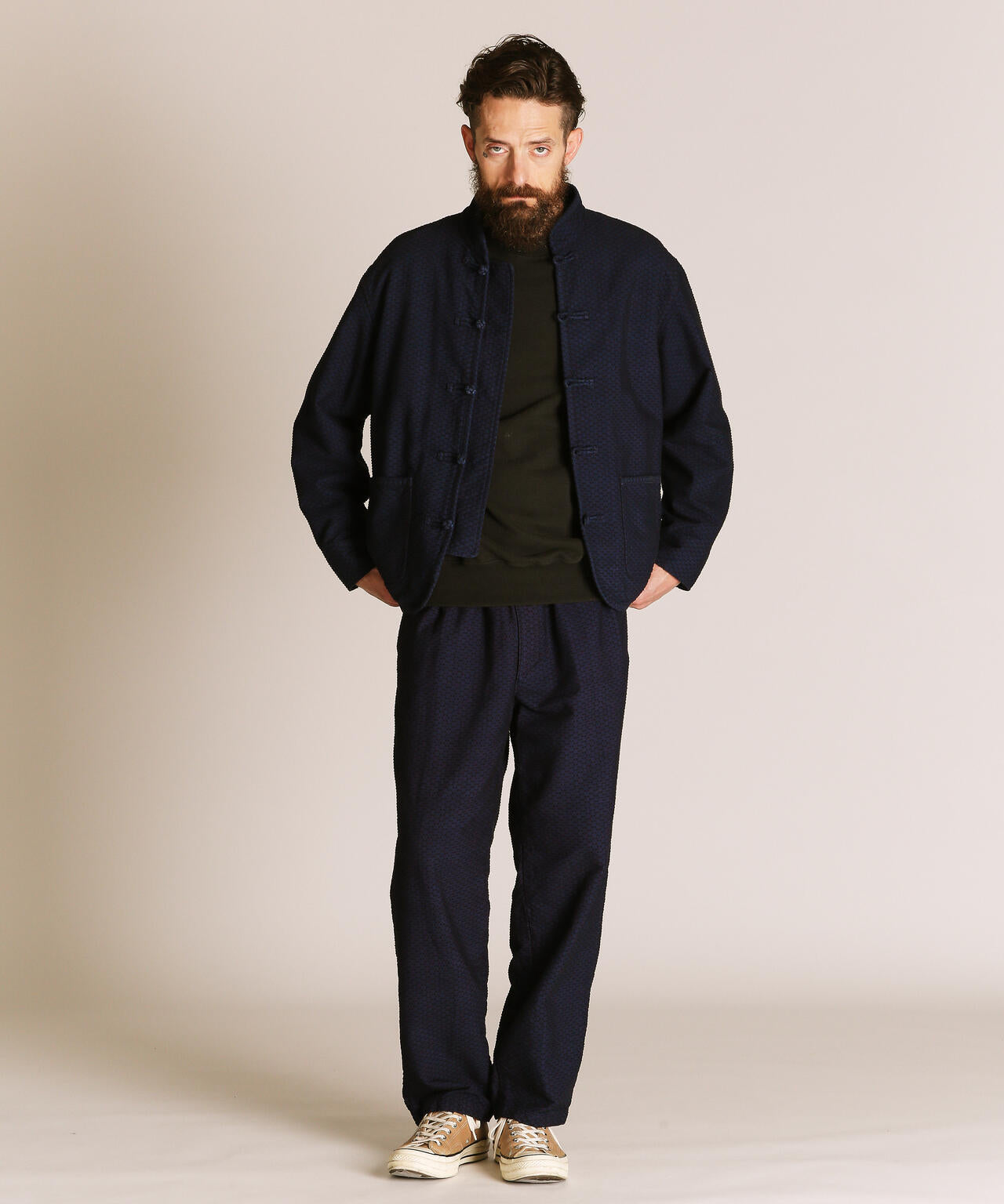 SASHIKO CHINA JACKET/刺子 チャイナ ジャケット