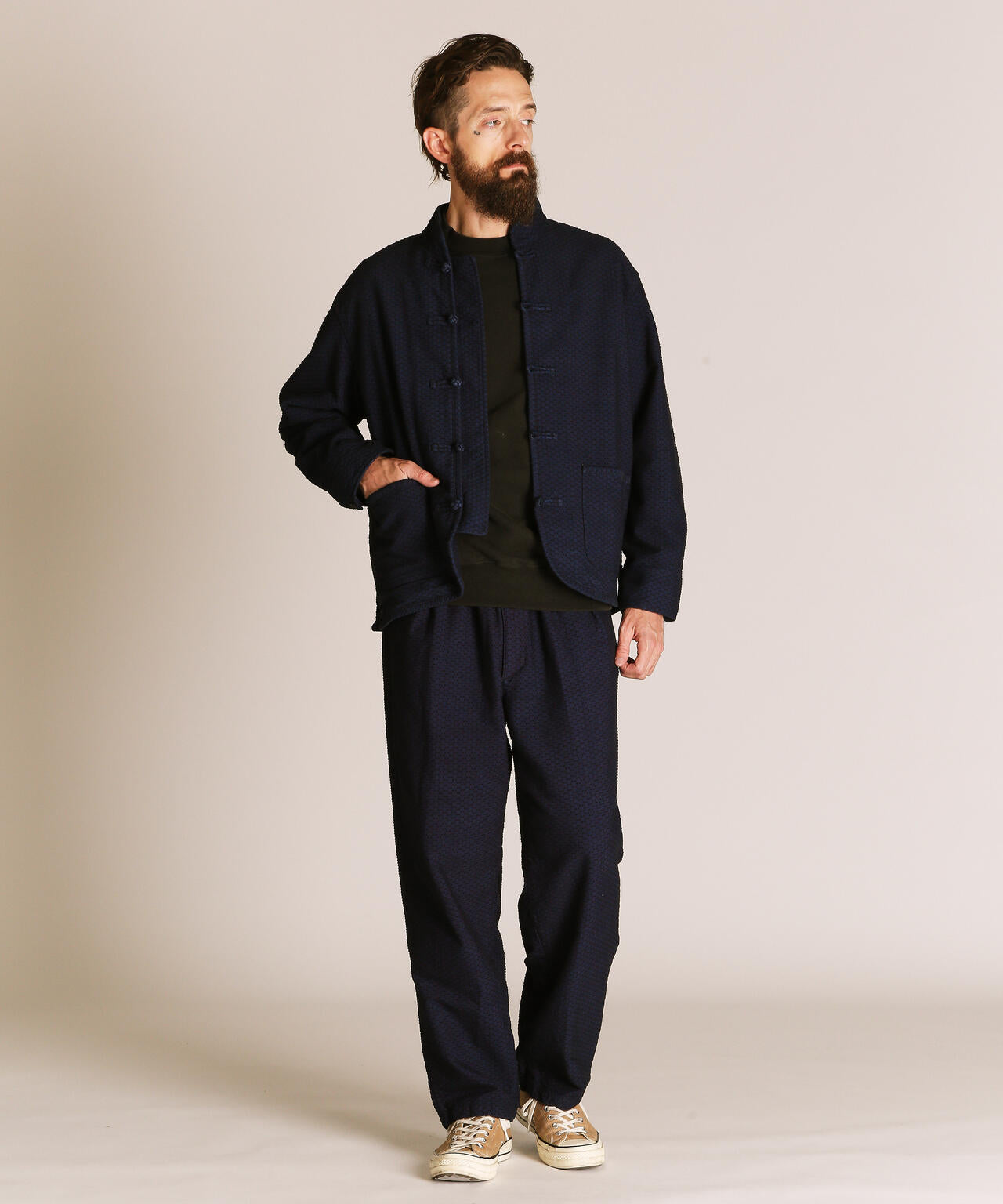 SASHIKO CHINA JACKET/刺子 チャイナ ジャケット