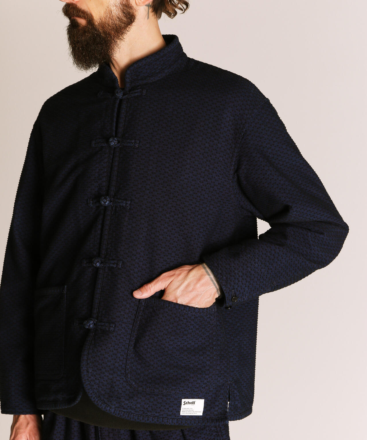 SASHIKO CHINA JACKET/刺子 チャイナ ジャケット