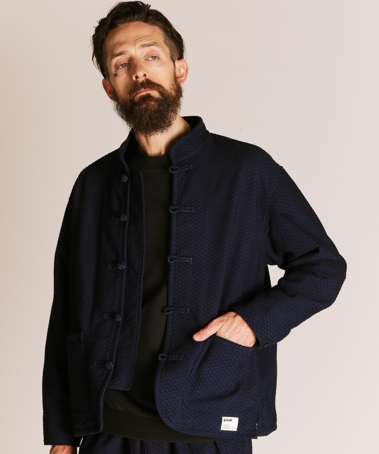 SASHIKO CHINA JACKET/刺子 チャイナ ジャケット