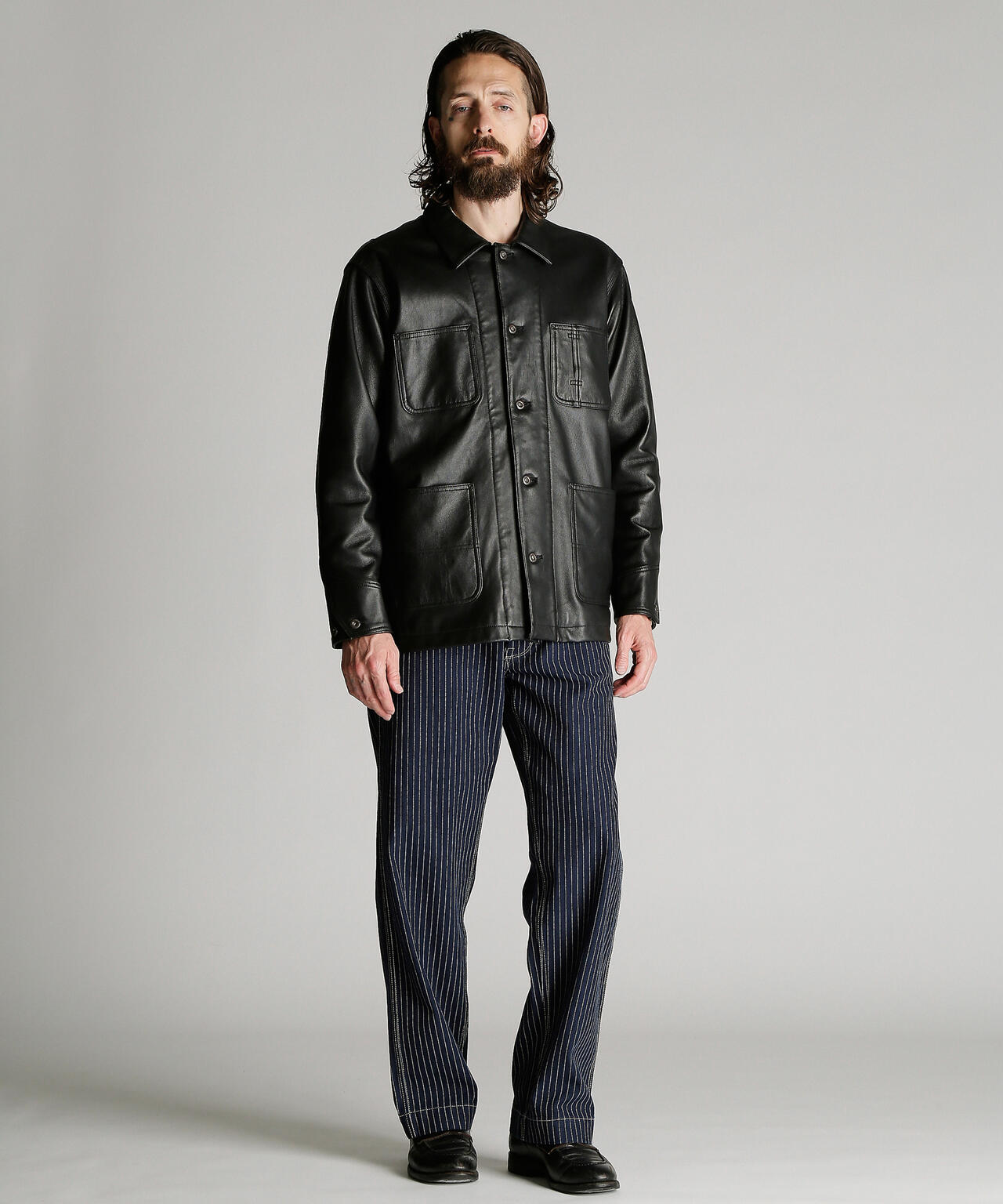 LAMB LEATHER COVERALL JACKET/ラムレザー カバーオール ジャケット