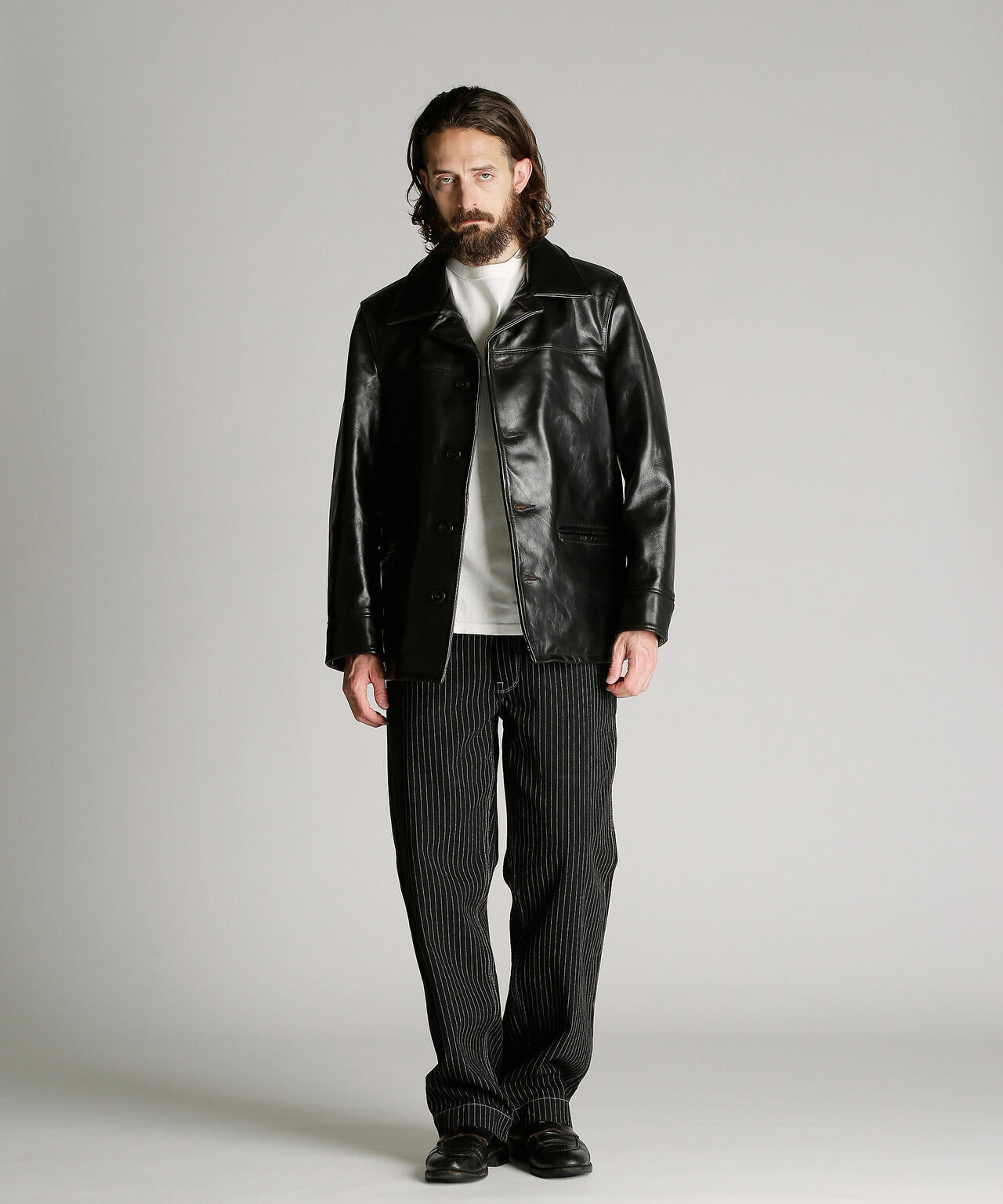 632US LEATHER CARCOAT/カーコート