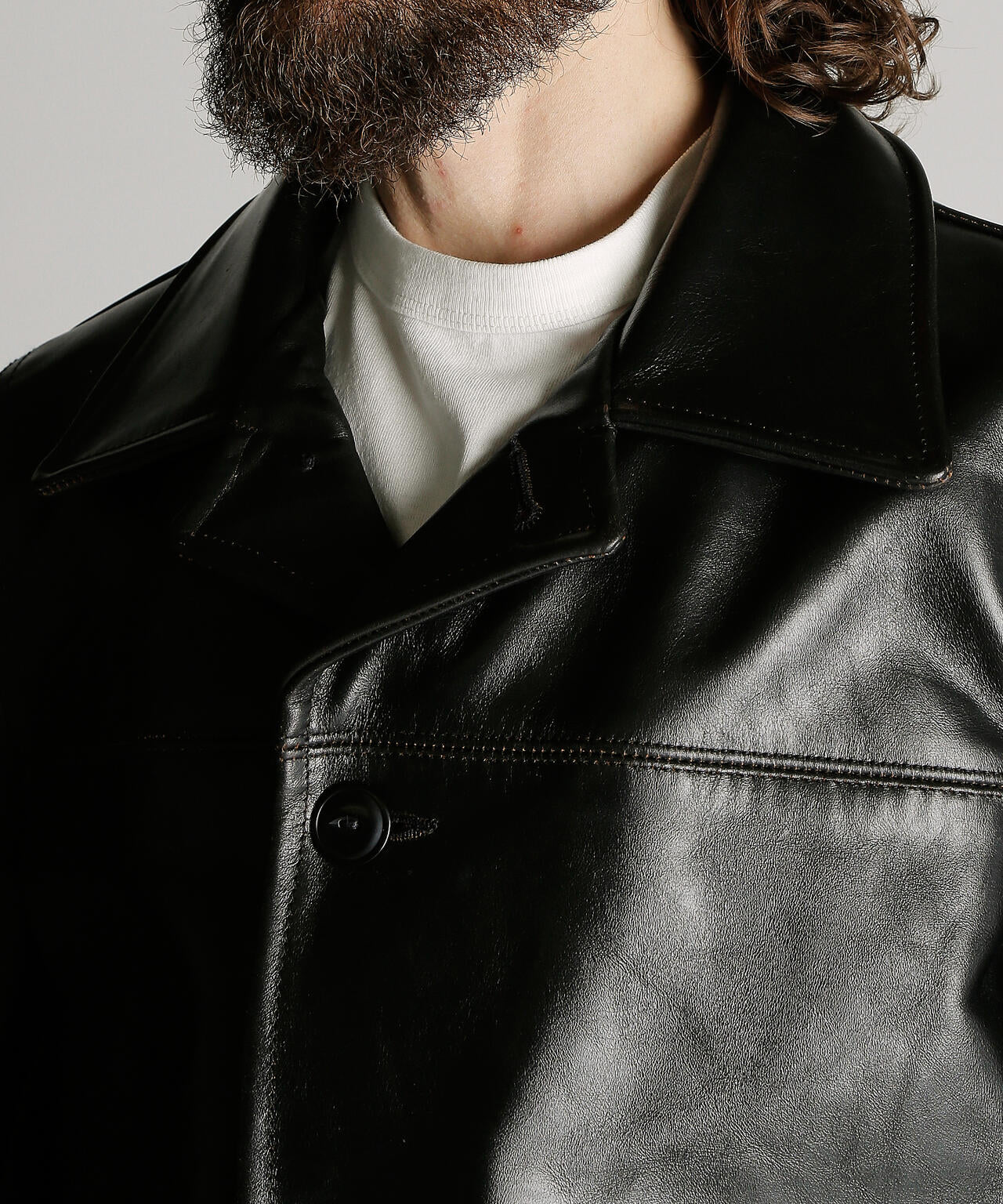 632US LEATHER CARCOAT/カーコート