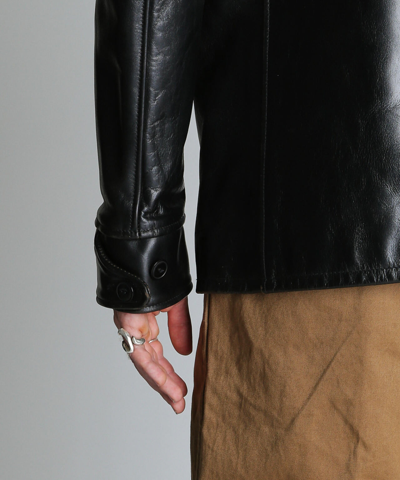 632US LEATHER CARCOAT/カーコート