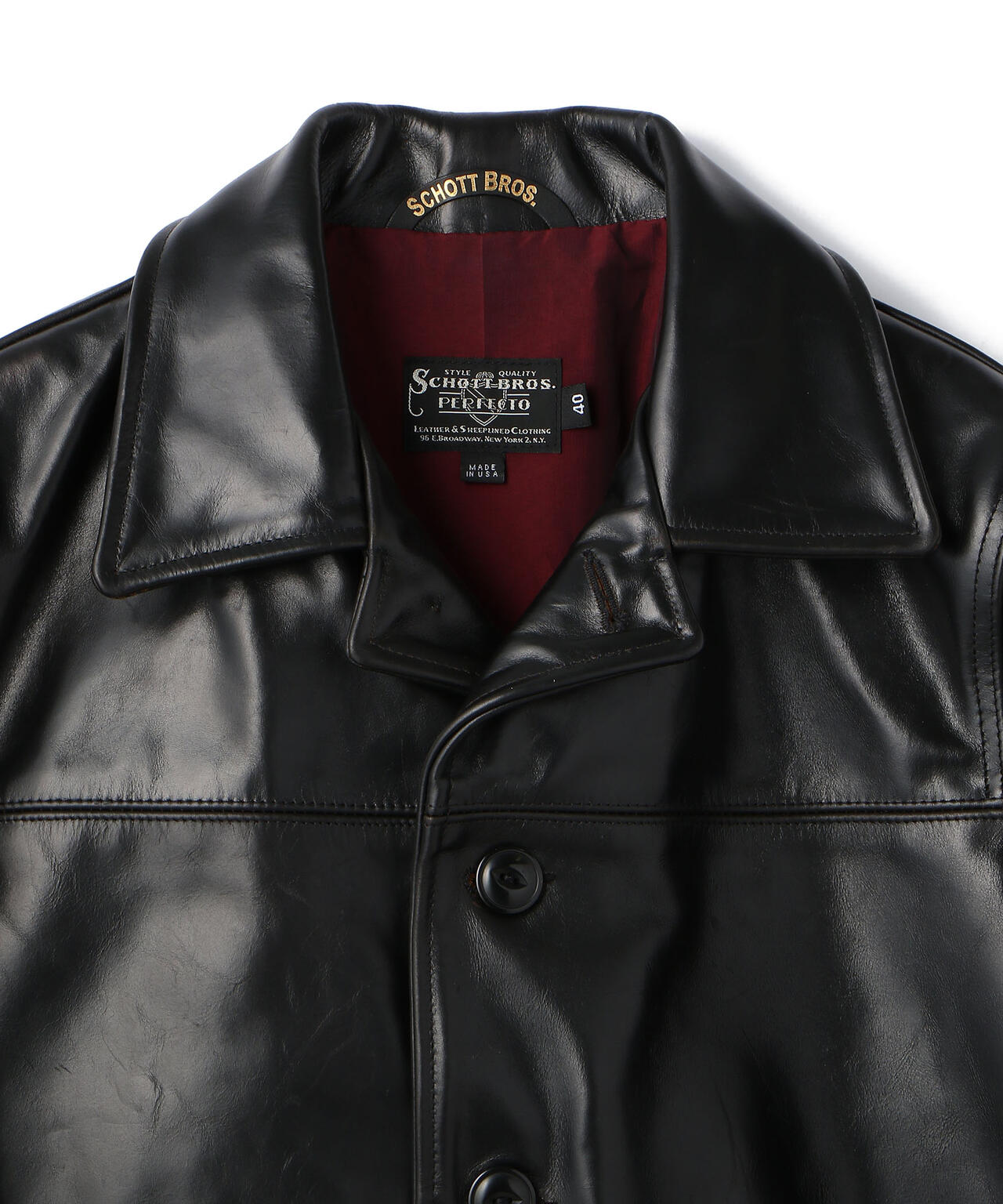 632US LEATHER CARCOAT/カーコート