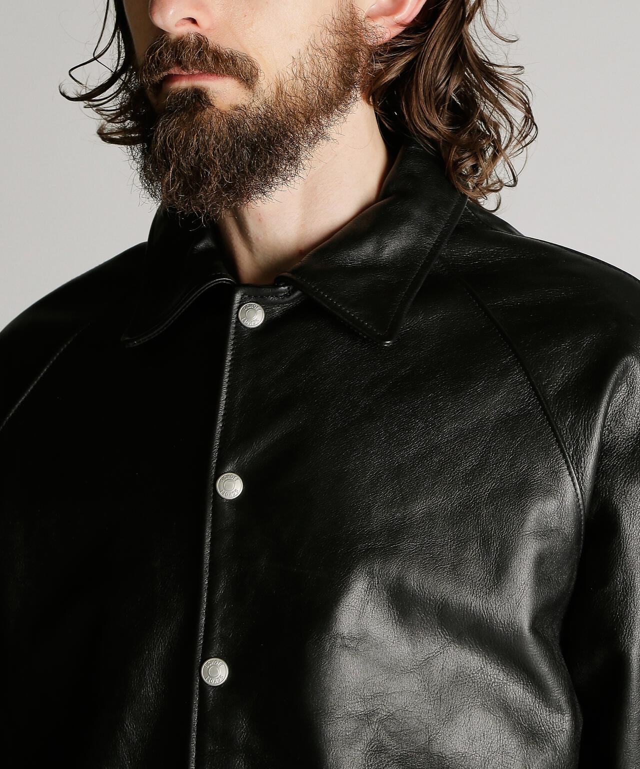 LEATHER COACH JACKET/レザーコーチジャケット