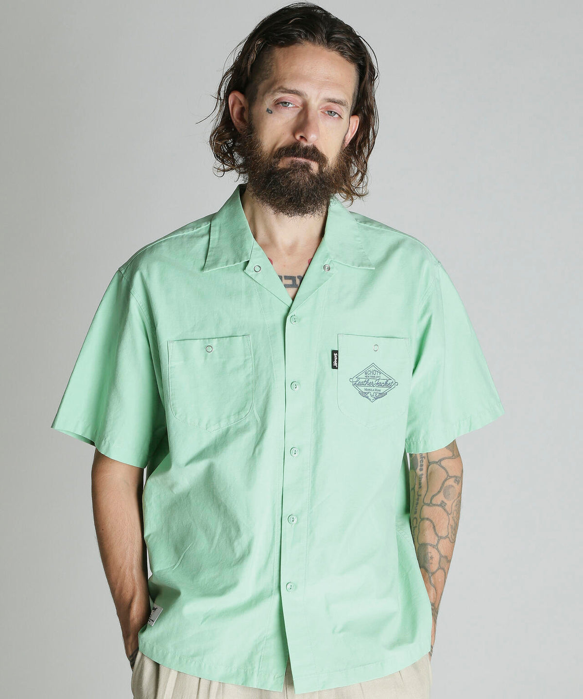 NC SHIRT EMB/エヌシー 刺繍 シャツ