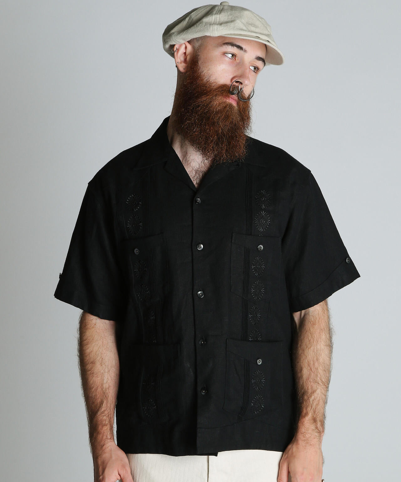 LINEN GUAYABERA SHIRT/リネン キューバシャツ