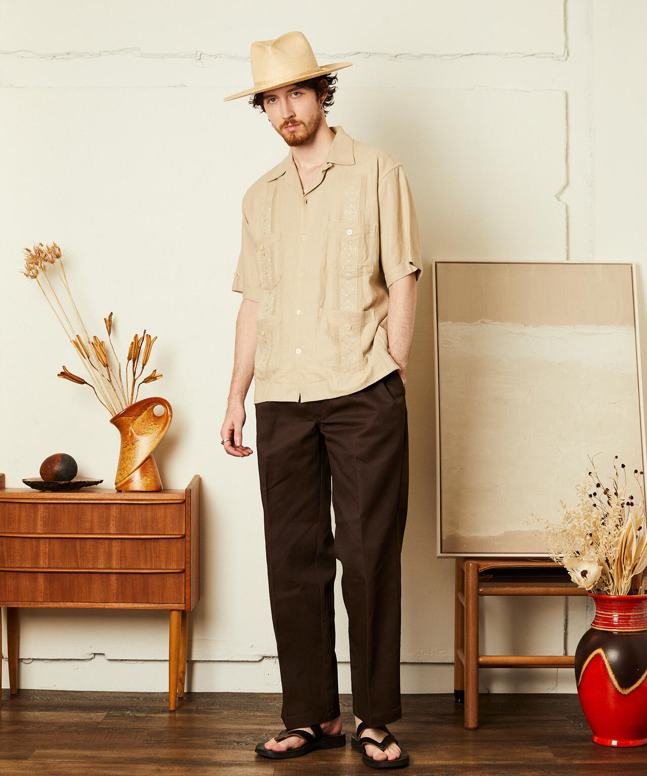 LINEN GUAYABERA SHIRT/リネン キューバシャツ