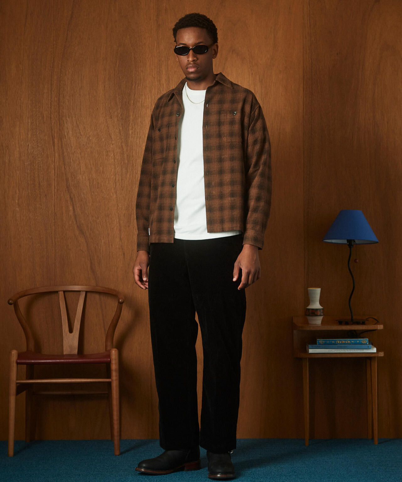 PRINT OMBRE CHECK FLANNEL SHIRT/プリント オンブレ チェック フランネル シャツ