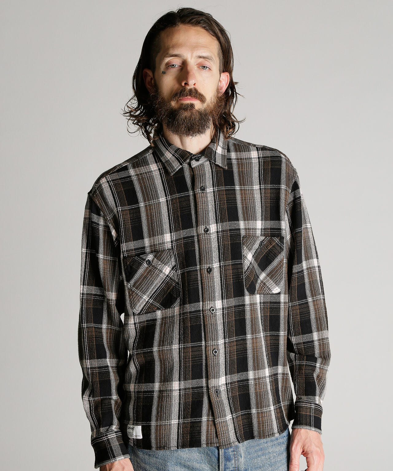PLAID CF LS SHIRT/プレイド コットンフランネルシャツ